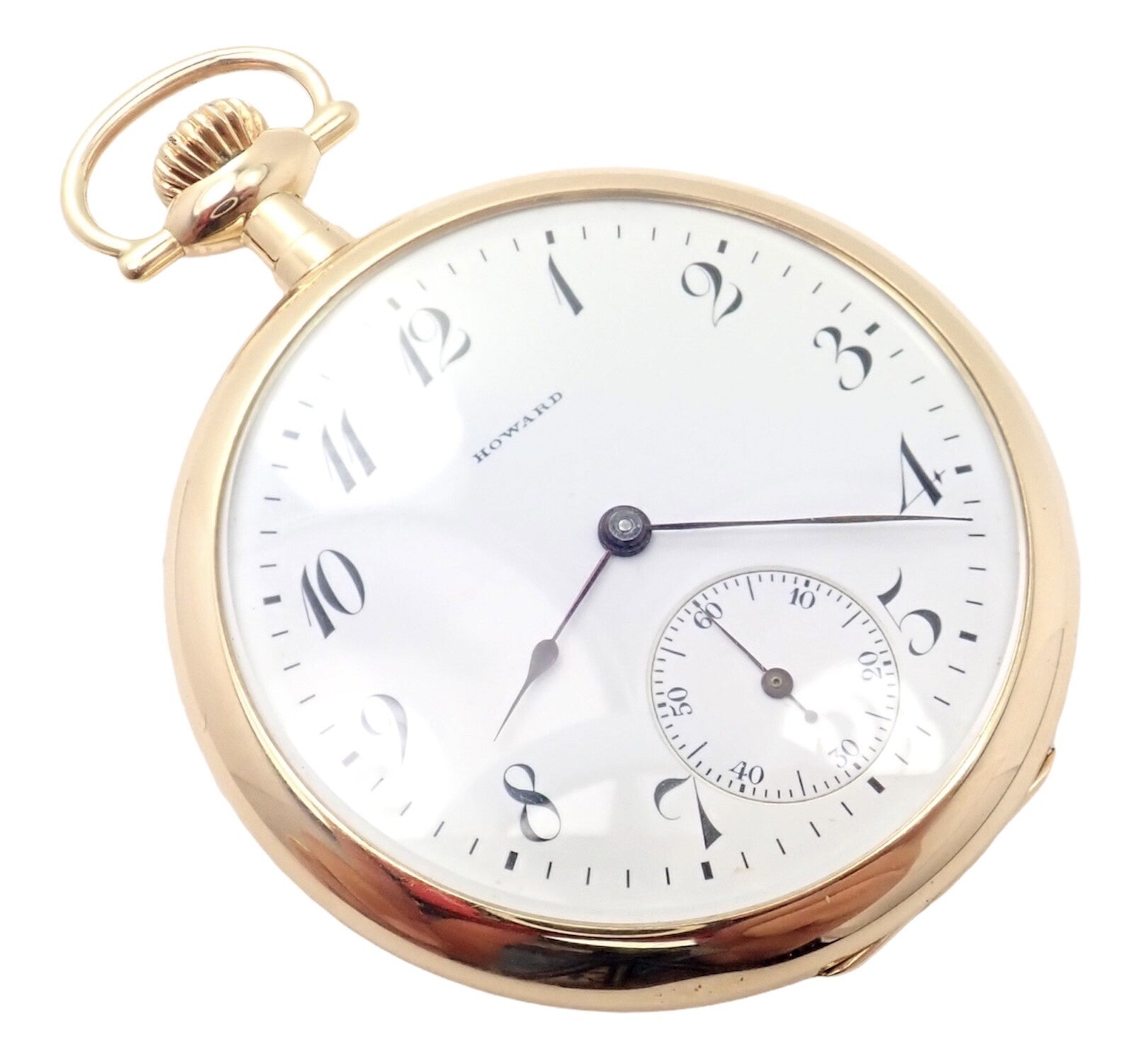 Vintage Howard 14k Yellow Gold 46mm 17j Pocket Watch c. 1920 | Fortrove