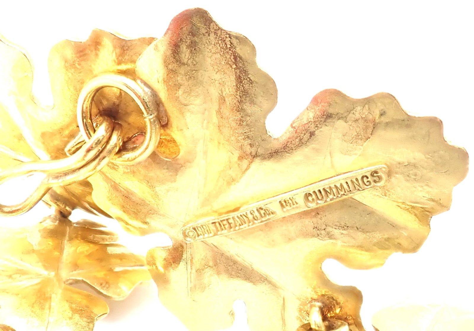 Rare! Authentic Tiffany & Co Angela Cummings 18k Yellow Gold Leaf Necklace 1981 | Fortrove