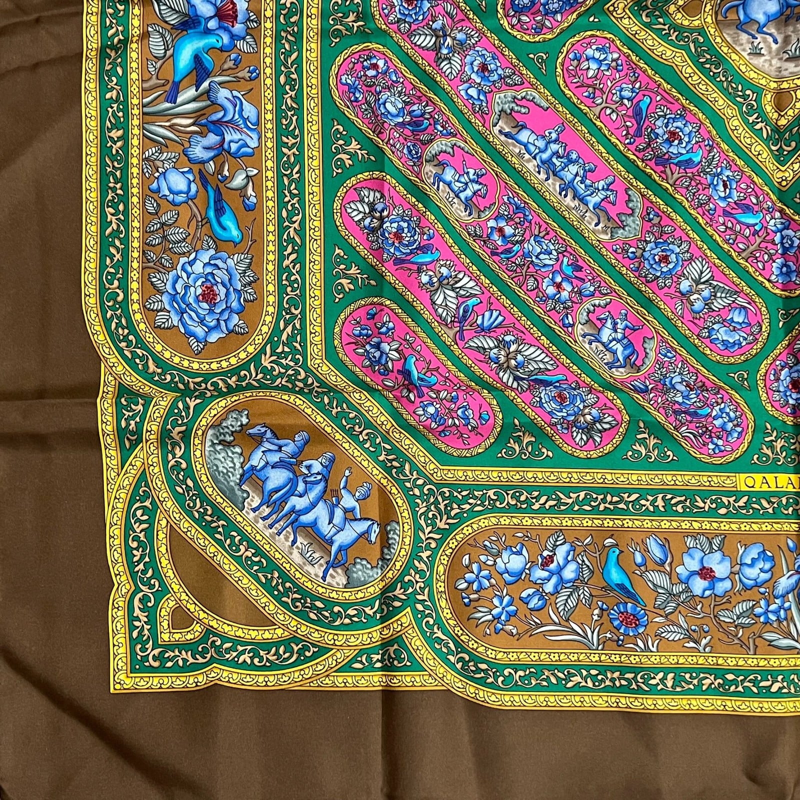 Hermes Clothing, Shoes & Accessories:Women:Women's Accessories:Scarves & Wraps Authentic Hermes Qalamdan 90 cm Silk Scarf