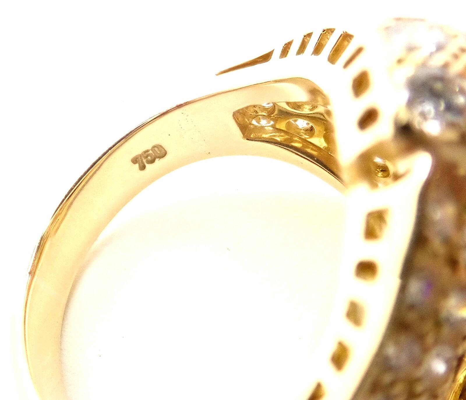 Rare! Authentic Piaget 18K Yellow Gold 3Ct Diamond Cocktail Ring | Fortrove