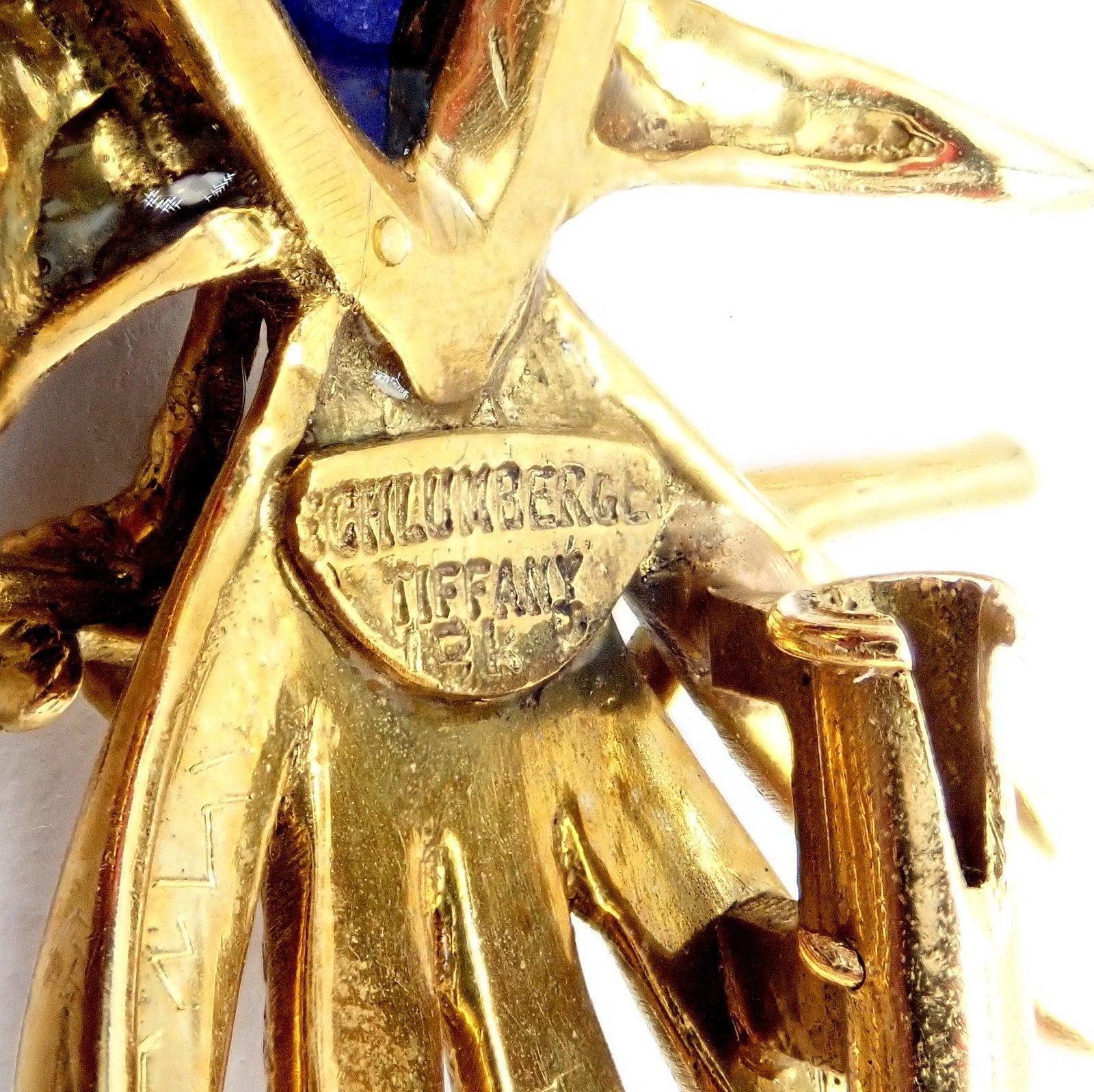 Tiffany & Co. Jewelry & Watches:Fine Jewelry:Brooches & Pins Rare! Tiffany & Co Schlumberger 18k Yellow Gold Lapis Phoenix Brooch Pin 1960's