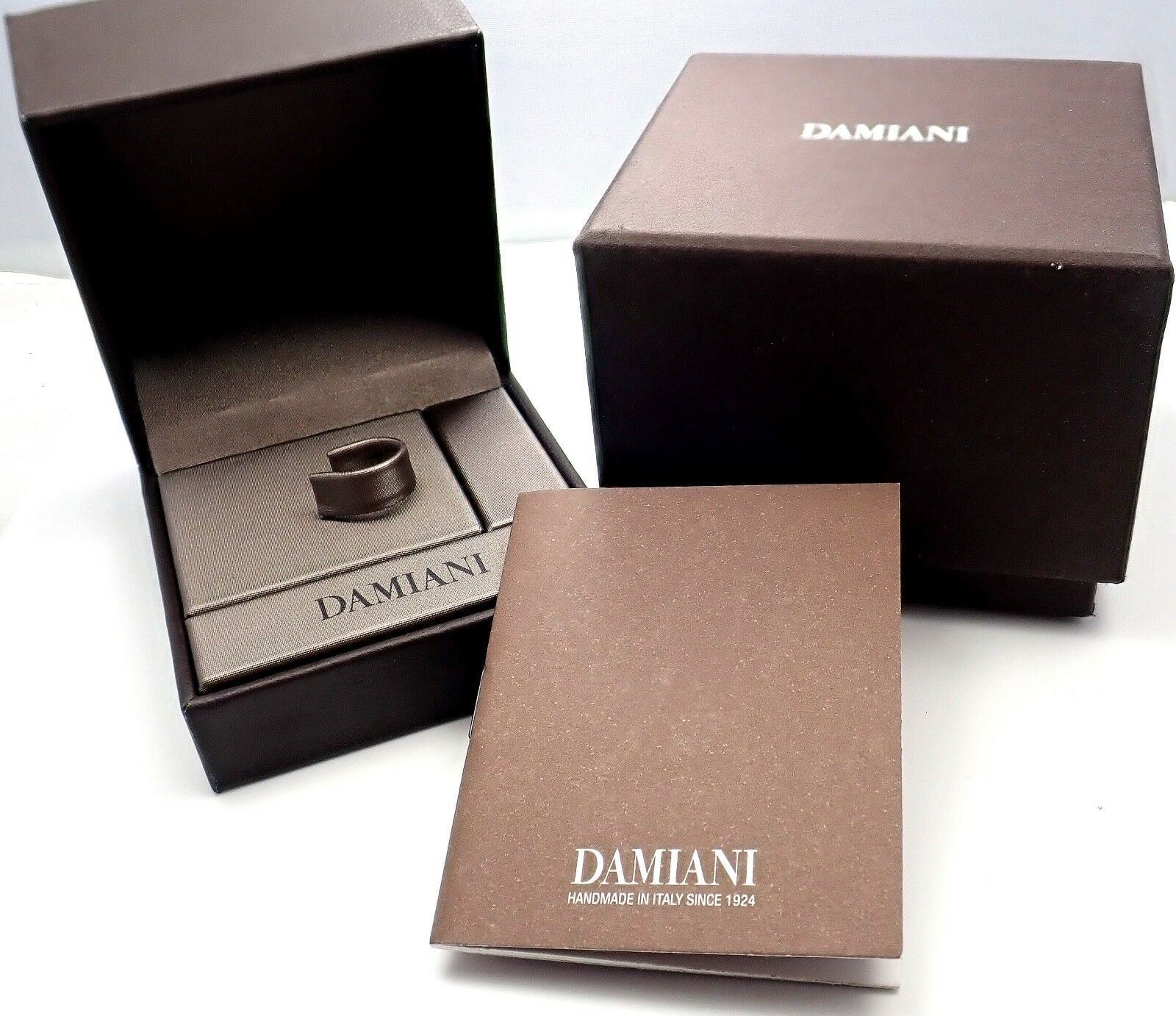Damiani Jewelry & Watches:Fine Jewelry:Rings Authentic Damiani Brad Pitt 18k Yellow Gold 10 Diamond Wide Band Ring Sz 5.5