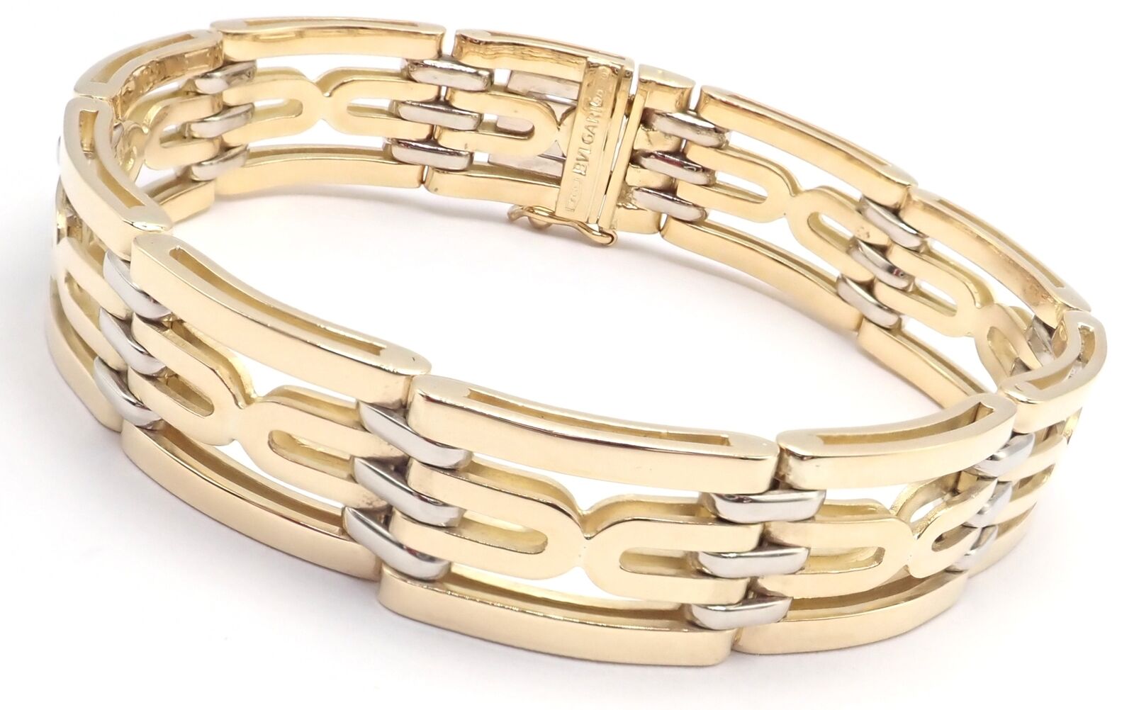 Authentic! Vintage Bvlgari Bulgari 18k Yellow Gold Link Bracelet | Fortrove