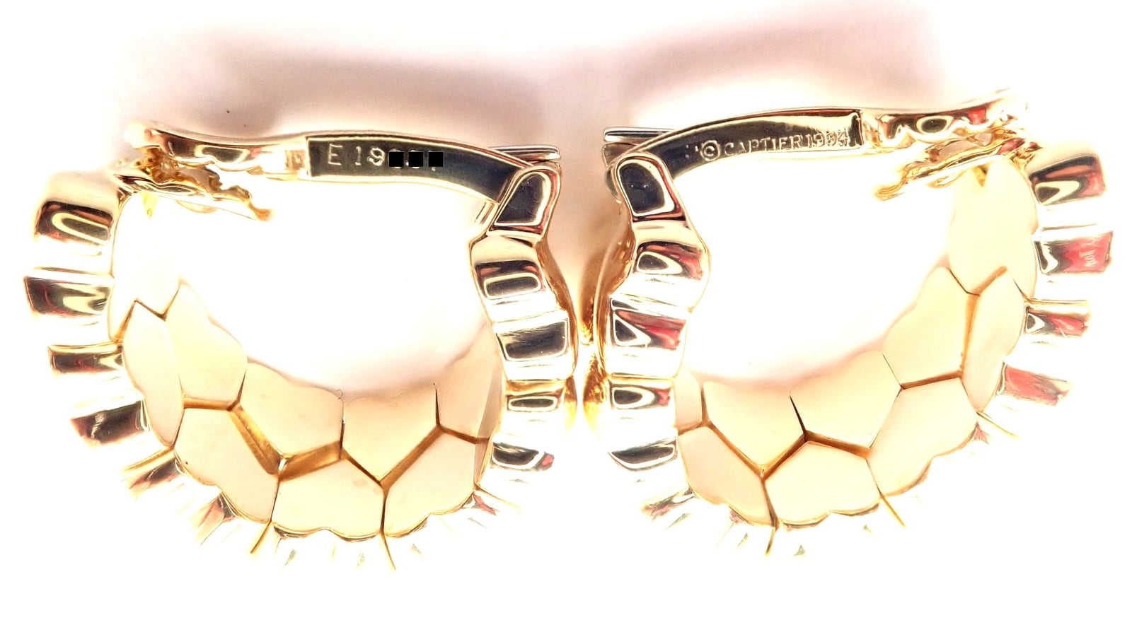 Cartier Jewelry & Watches:Fine Jewelry:Earrings Authentic! Cartier 18k Yellow Gold Double Heart Shaped Hoop Earrings