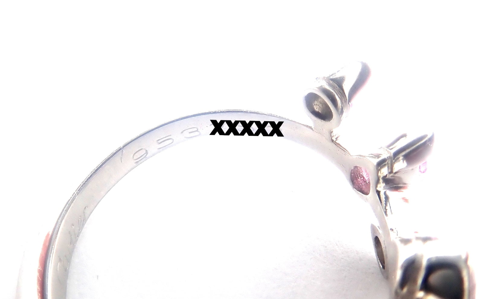 Cartier Jewelry & Watches:Fine Jewelry:Rings Authentic! Cartier Meli Melo Platinum Diamond Pink Sapphire Band Ring Cert.