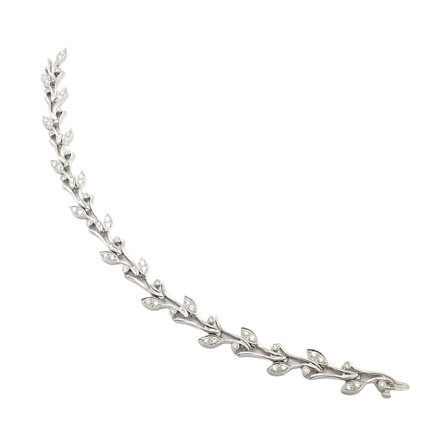 Authentic! Tiffany & Co Platinum Diamond Garland Bracelet | Fortrove
