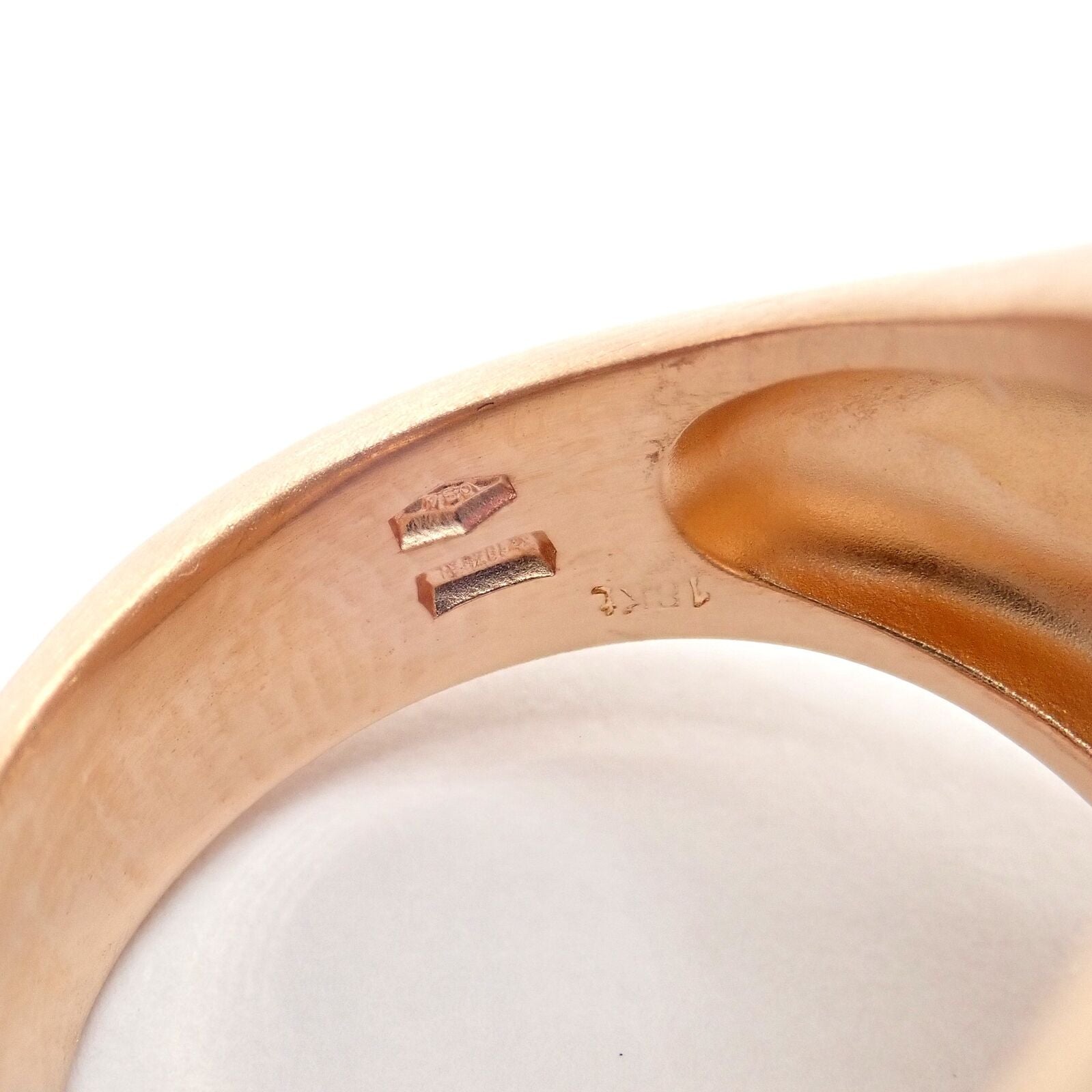 Authentic! Pomellato 18k Rose Gold Large Faceted Amethyst Victoria Ring sz 6.5 | Fortrove