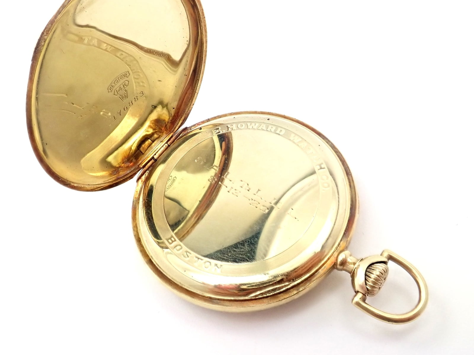 Howard Jewelry & Watches:Watches, Parts & Accessories:Watches:Pocket Watches Vintage Howard 14k Yellow Gold 46mm 17j Pocket Watch c. 1920's