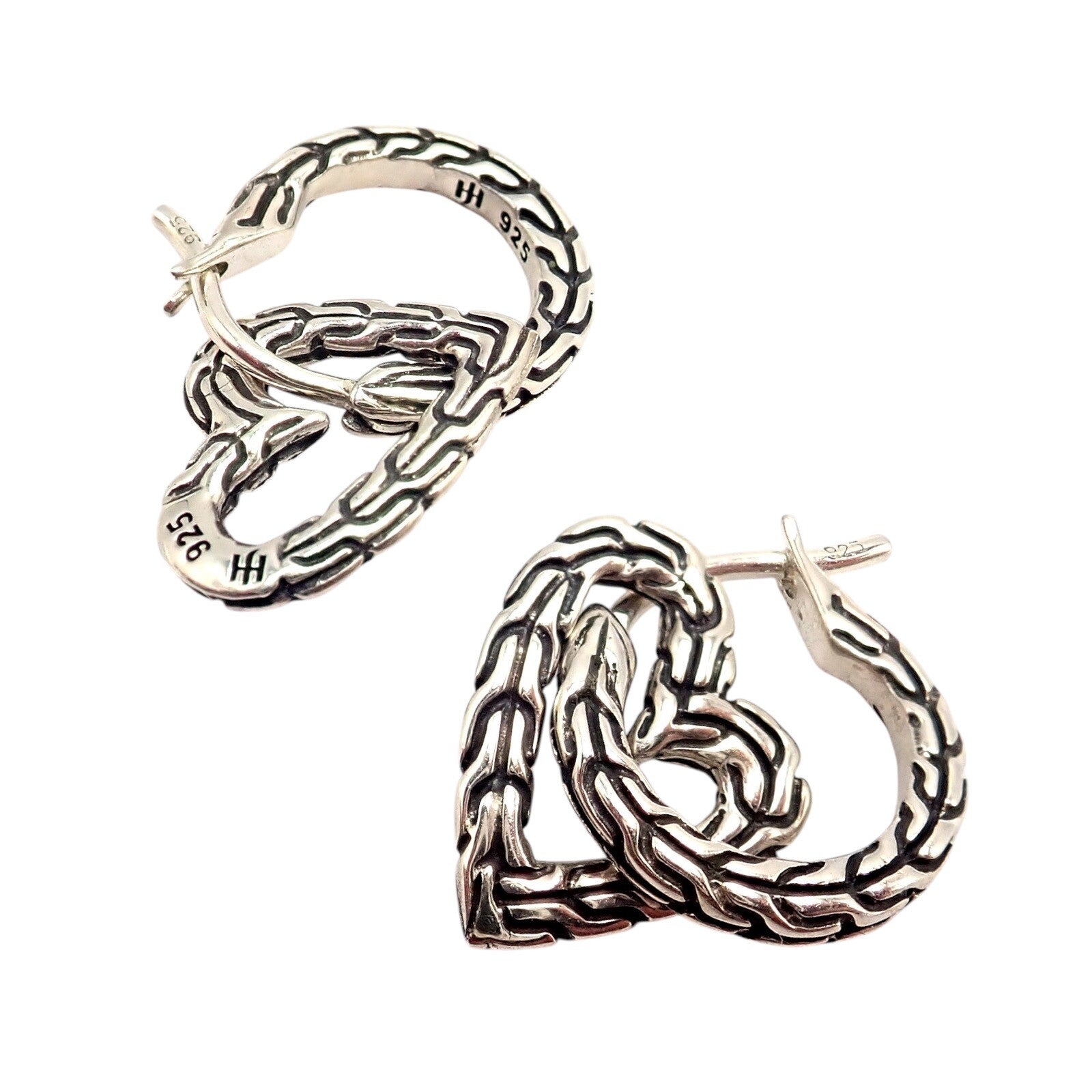 John Hardy Jewelry & Watches:Fine Jewelry:Earrings Authentic! John Hardy JH Silver Manah Heart Earrings