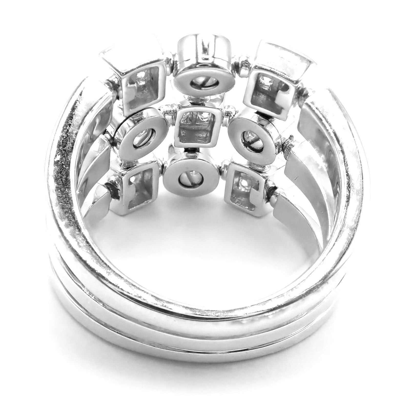 Bvlgari Jewelry & Watches:Fine Jewelry:Rings Authentic! Bvlgari Bulgari 18k White Gold Lucea Diamond Band Ring Paper