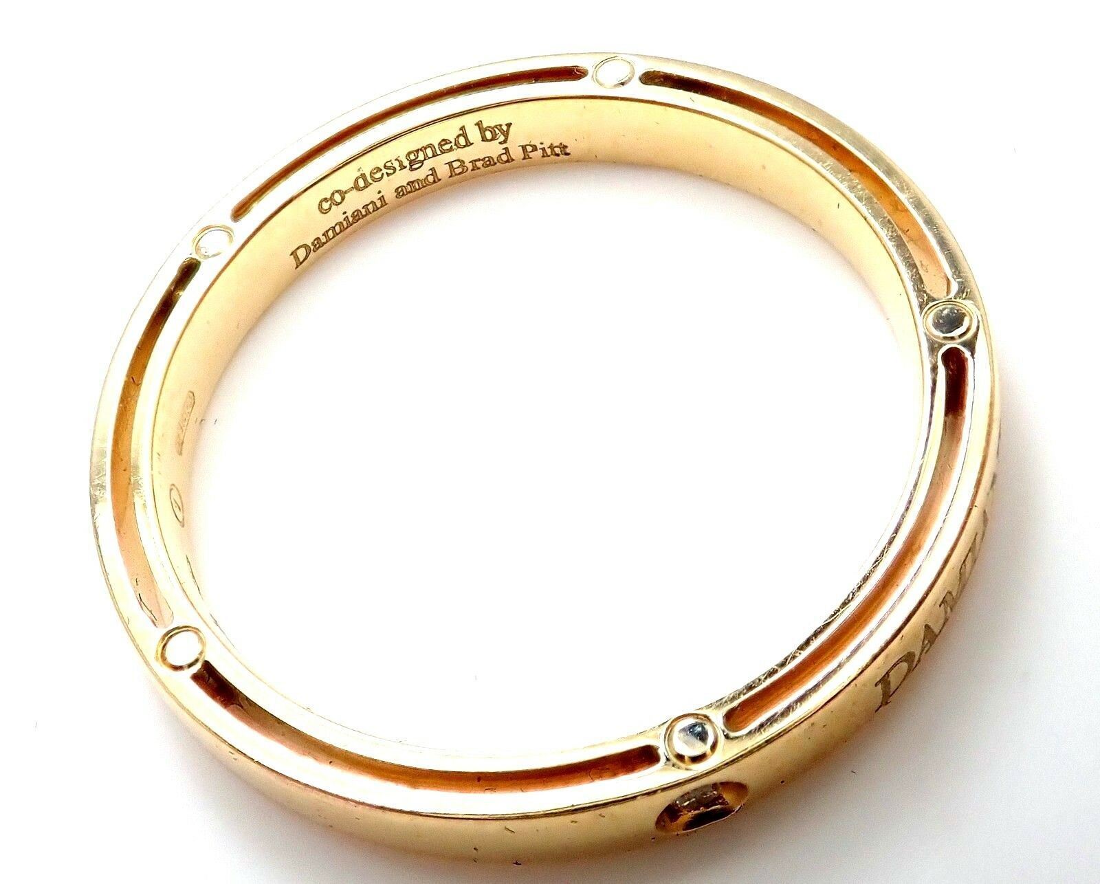 Damiani Jewelry & Watches:Fine Jewelry:Rings New! Authentic Damiani Brad Pitt 18k Yellow Gold Diamond 3mm Band Ring Sz 10.5