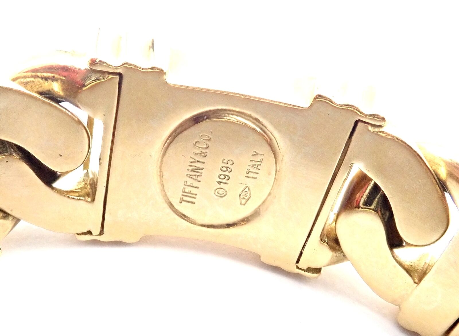 Vintage! Authentic Tiffany & Co Atlas 18k Yellow Gold Link Bracelet 1995 | Fortrove