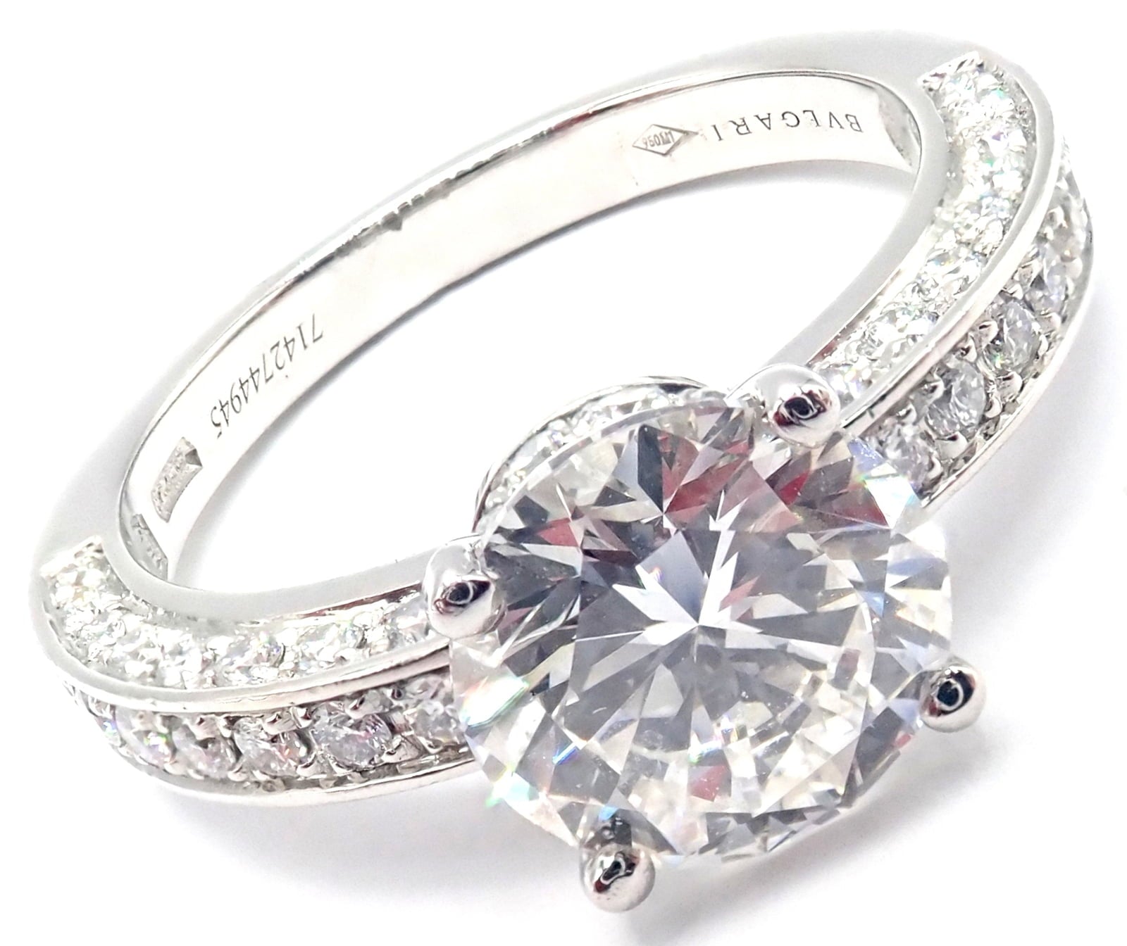 Bvlgari Jewelry & Watches:Fine Jewelry:Rings Authentic! Bulgari Bvlgari Platinum 4.04ct VS1 F Diamond Engagement Ring GIA