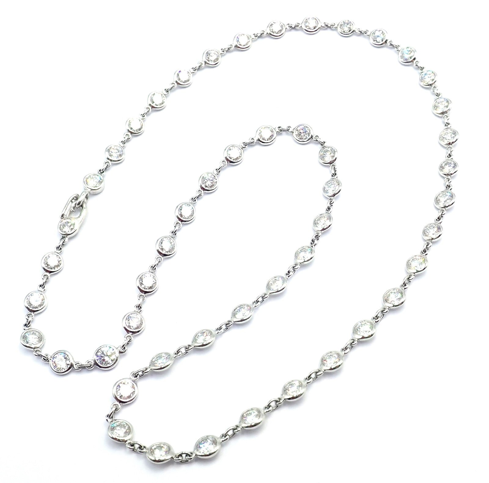Tiffany & Co. Jewelry & Watches:Fine Jewelry:Necklaces & Pendants Authentic! Tiffany & Co Peretti Platinum Diamonds By The Yard Necklace $60,000