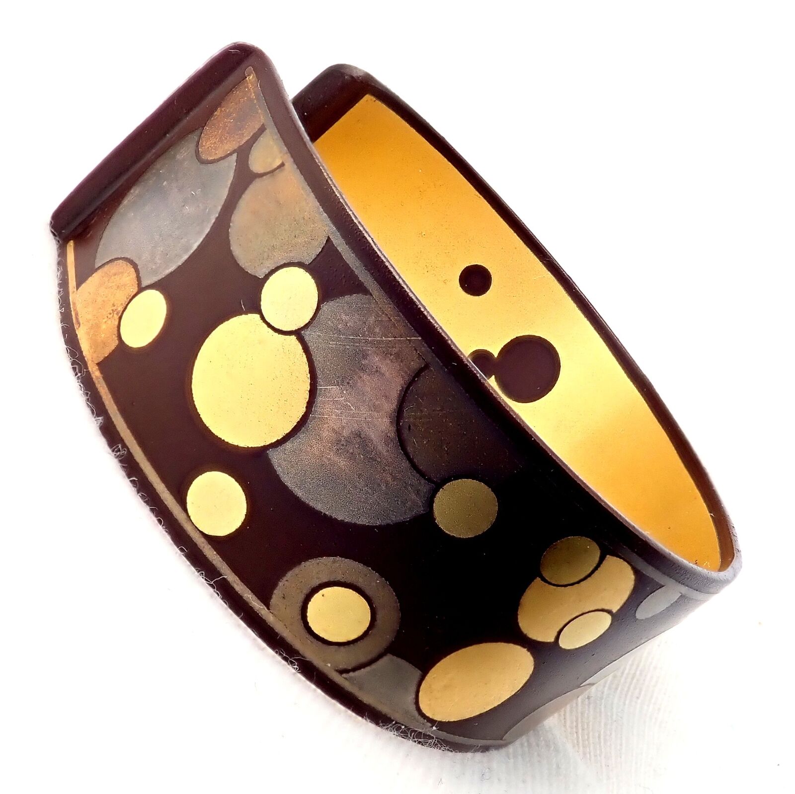 Rare! Vintage Tiffany & Co. Angela Cummings Black Iron 24k Gold Cuff Bracelet | Fortrove