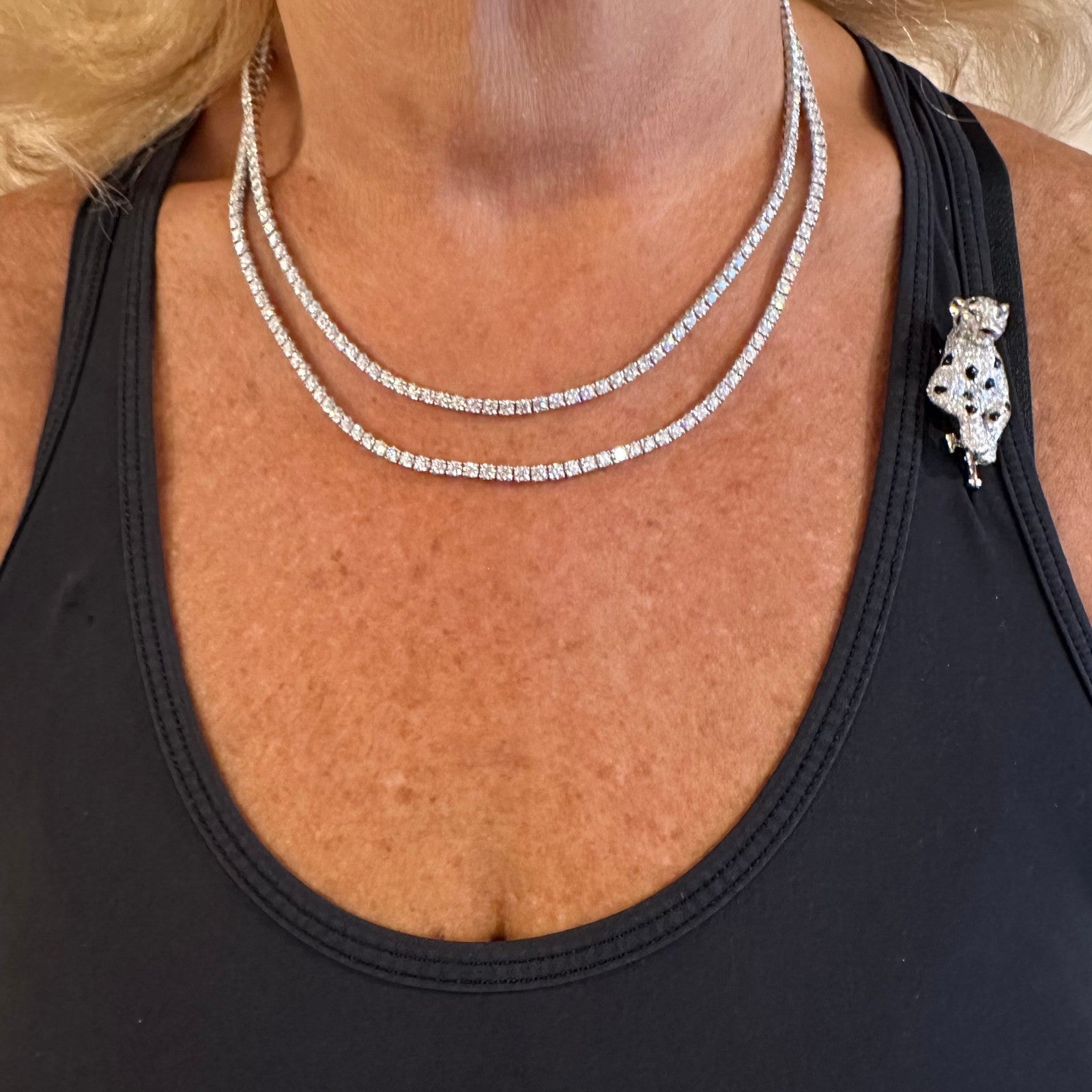 Panthere de Cartier Panther 18k Gold Multi-Wear Paved Diamond Necklace Paper Box | Fortrove