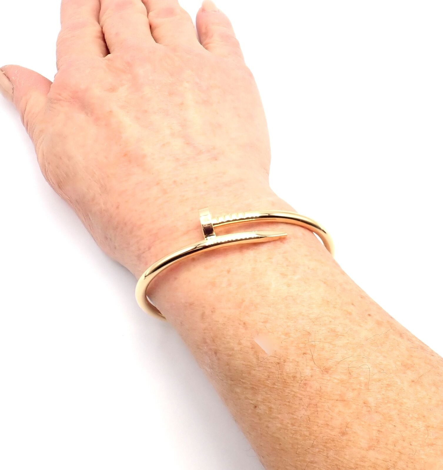 Cartier Juste un Clou Nail 18k Yellow Gold Bangle Bracelet Size 17 Paper | Fortrove