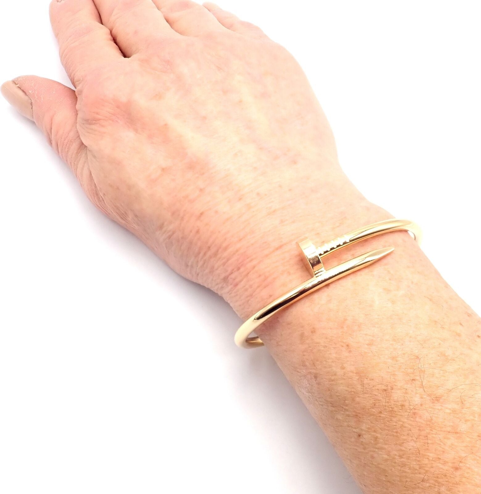 Cartier Juste un Clou Nail 18k Yellow Gold Bangle Bracelet Size 17 Paper | Fortrove