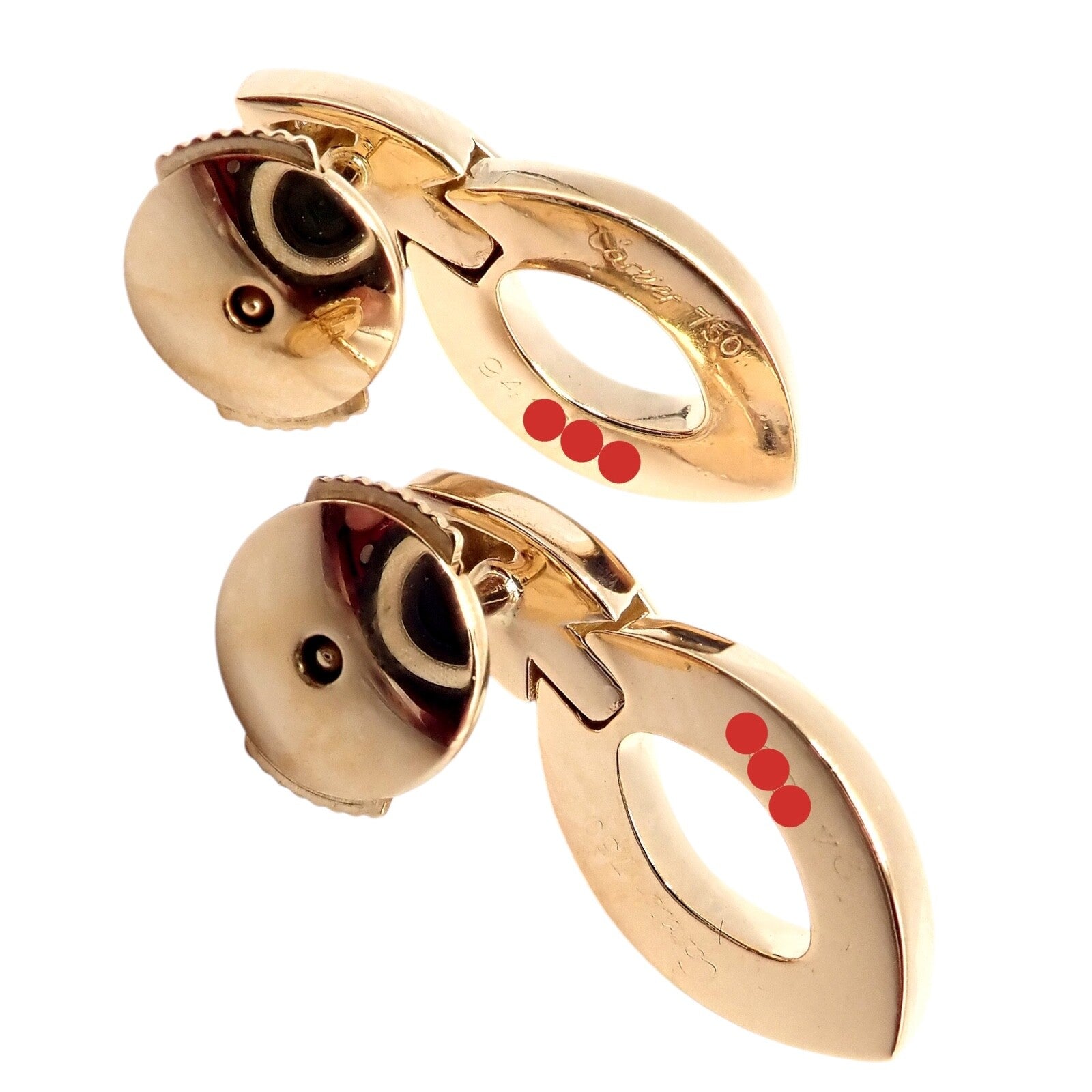 Authentic! Cartier 18K Yellow Gold Diamond Diadea Link Bracelet Earrings Set | Fortrove