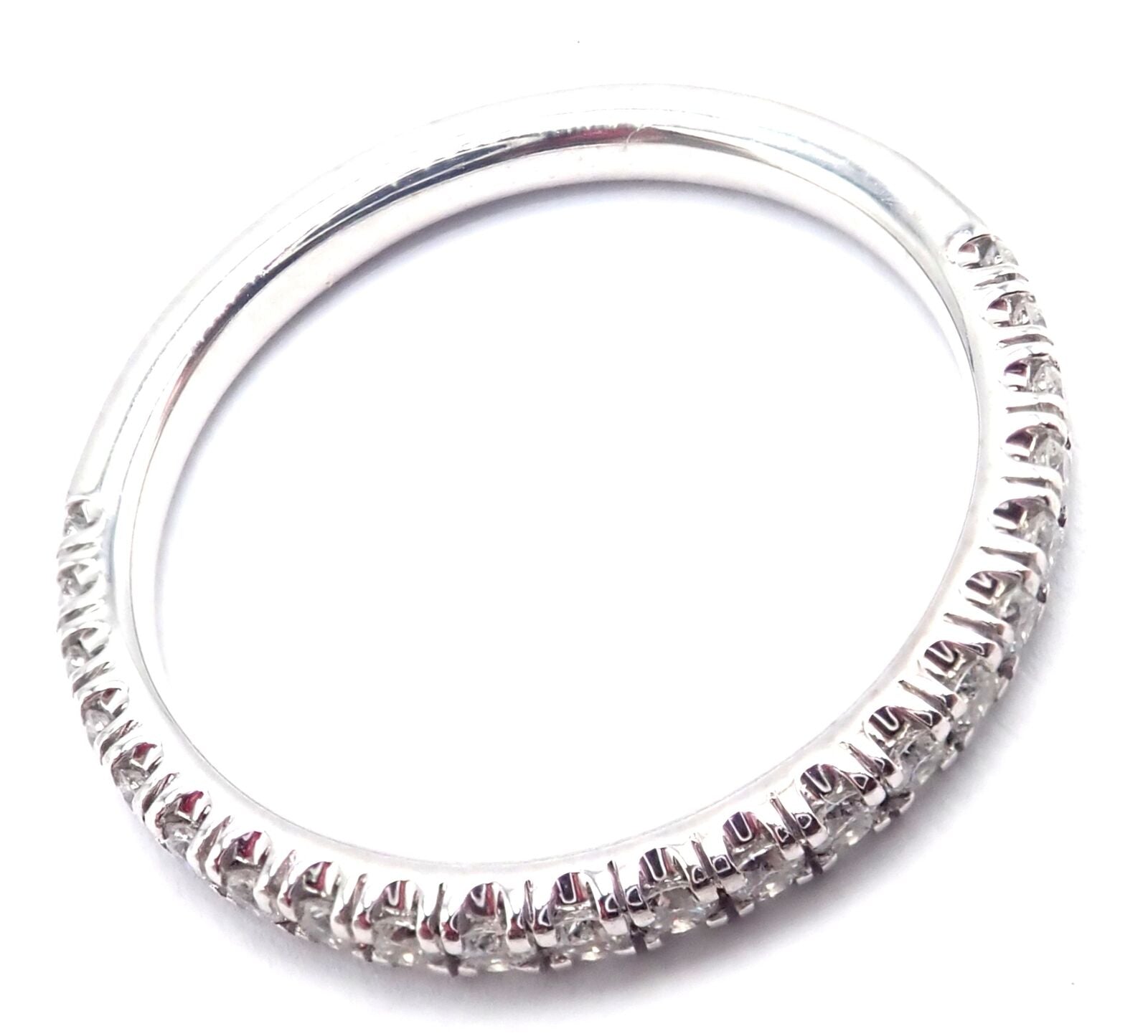 Authentic! Cartier Etincelle Platinum Diamond Band Ring Size 53 US 6 1/4 | Fortrove