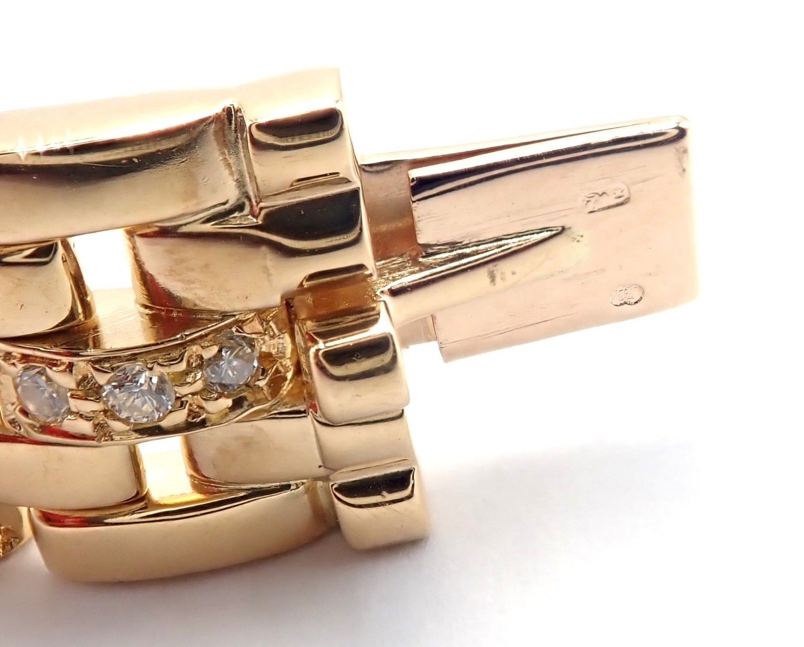 Authentic Cartier Maillon Panthere 18K Gold Diamond Five Row Link Gold Bracelet | Fortrove