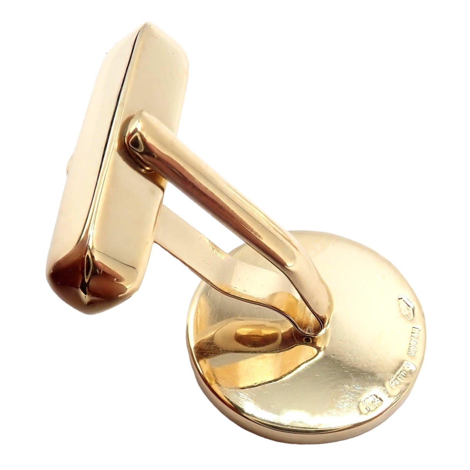 Bvlgari Jewelry & Watches:Men's Jewelry:Cufflinks Authentic! Bvlgari Bulgari 18k Yellow Gold Lapis Lazuli Cufflinks