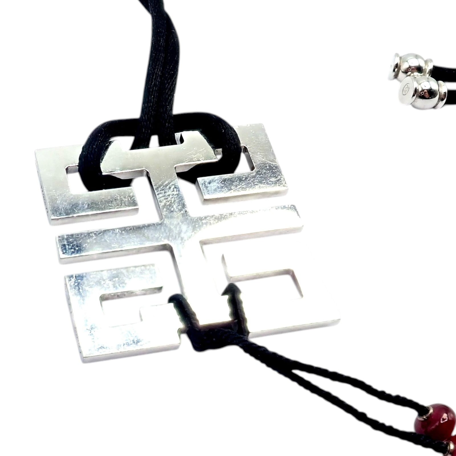 Cartier Jewelry & Watches:Fine Jewelry:Necklaces & Pendants Authentic! Cartier Le Baiser Du Dragon 18k White Gold Ruby Silk Cord Necklace