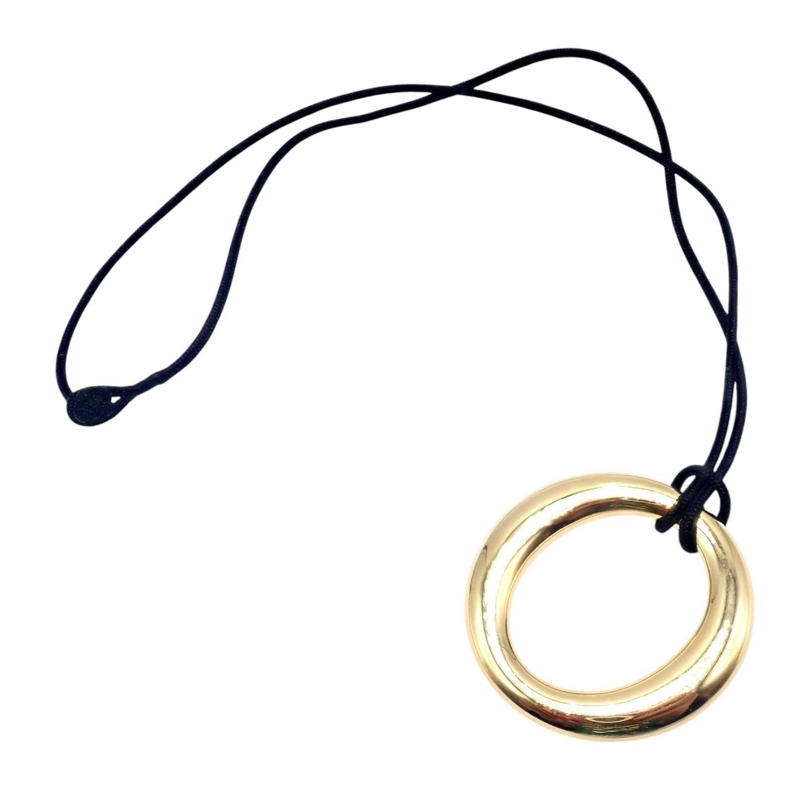 Authentic! Tiffany & Co 18k Yellow Gold Peretti 35mm Medium Sevillana Necklace | Fortrove