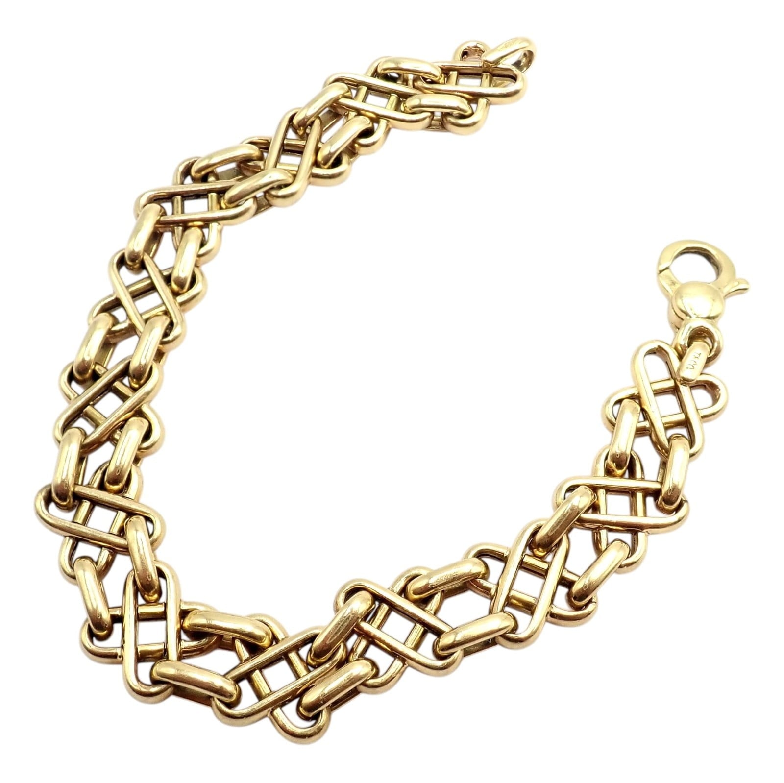 Authentic Vintage! Tiffany & Co 18k Yellow Gold Basket Weave Bracelet | Fortrove
