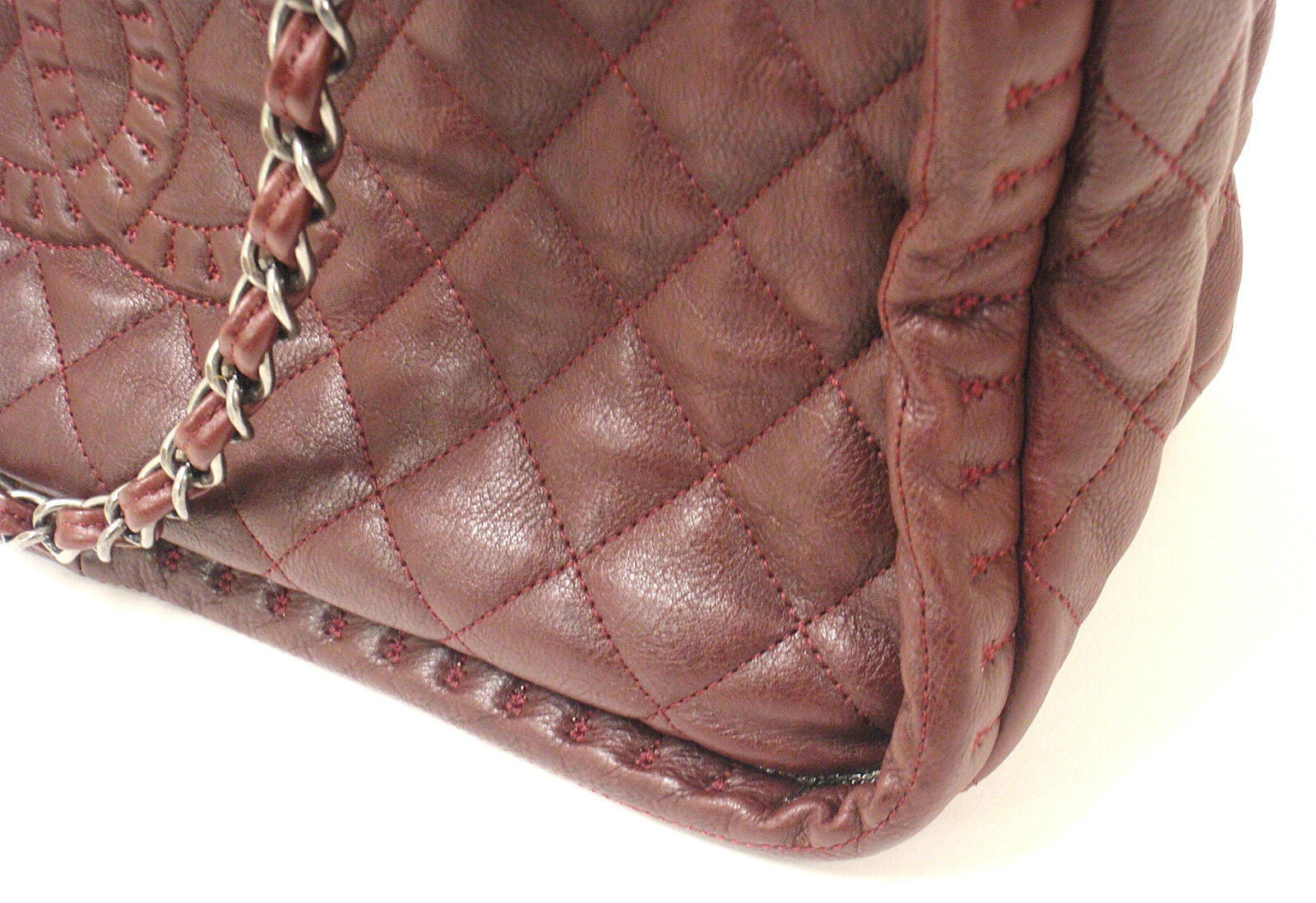 CHANEL Clothing, Shoes & Accessories:Women:Women's Bags & Handbags AUTHENTIC 2012 CHANEL ISTANBUL SOFT CAVIAR TOTE BURGUNDY LEATHER HANDBAG