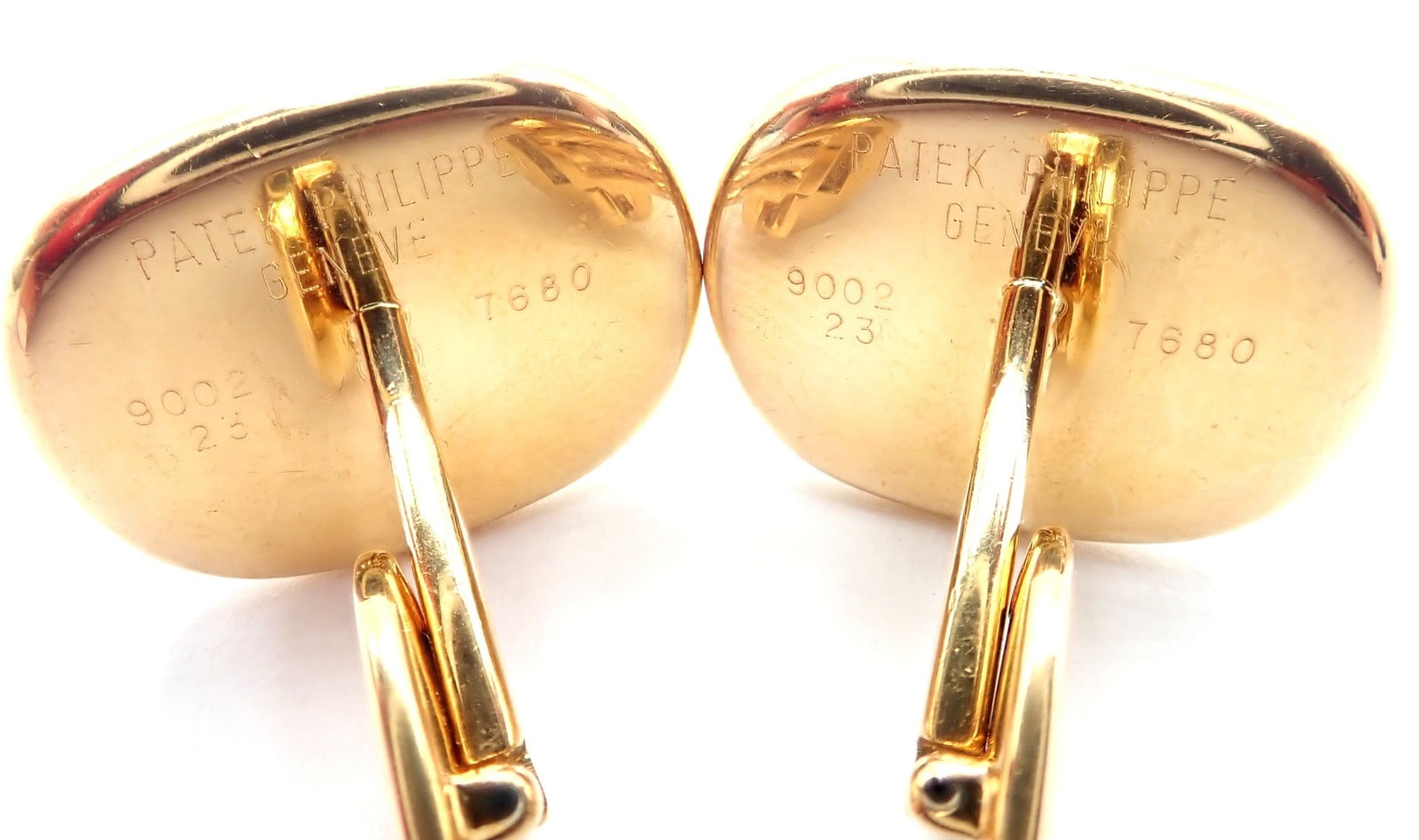 PATEK PHILIPPE Jewelry & Watches:Men's Jewelry:Cufflinks Rare! Patek Philippe 18k Yellow Gold Italian Flag Colors Enamel Large Cufflinks