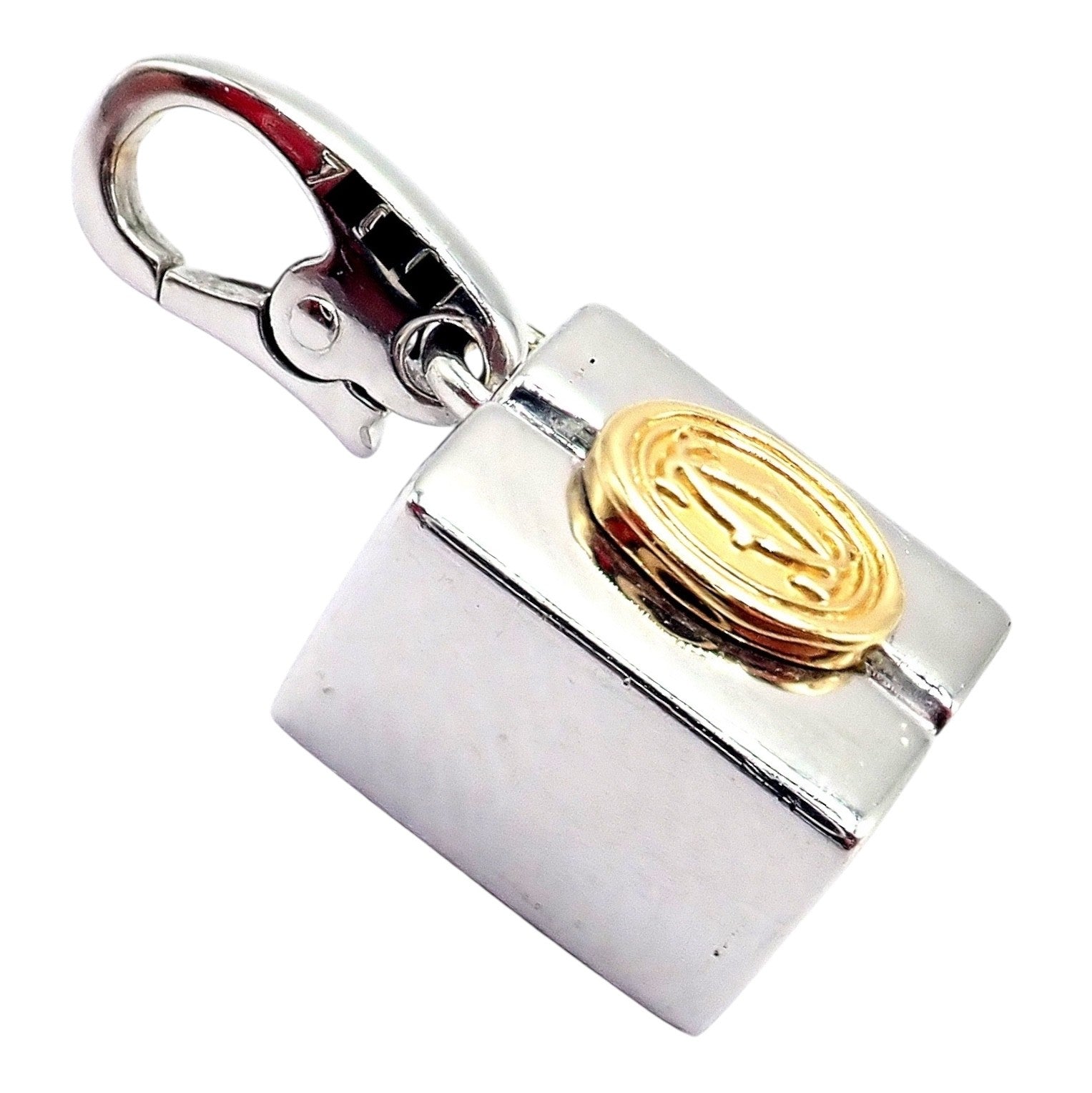 Cartier Jewelry & Watches:Fine Jewelry:Necklaces & Pendants Authentic! Vintage Cartier 18k Yellow White Gold Gift Box Double C Charm Pendant