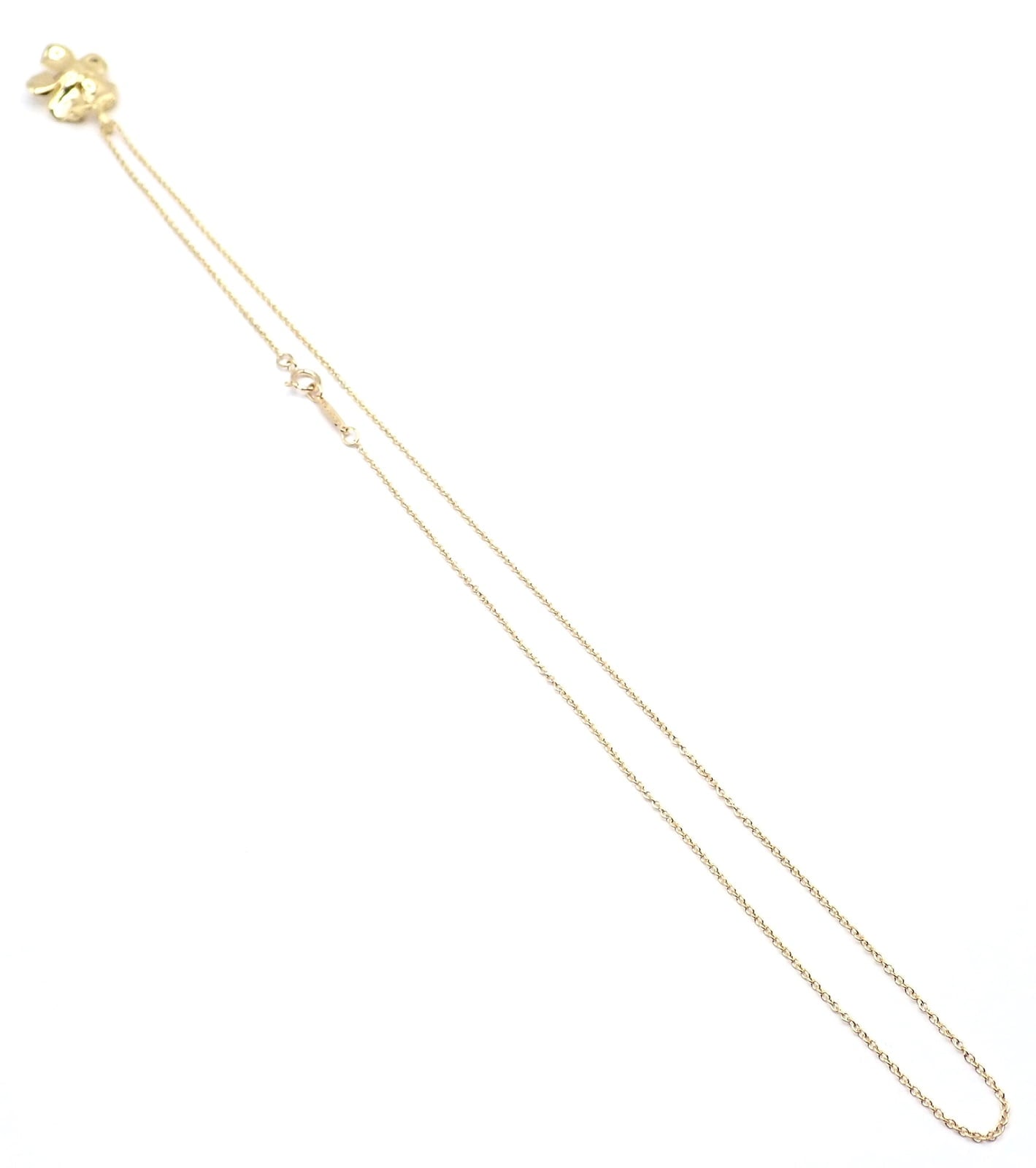 Tiffany & Co. Jewelry & Watches:Fine Jewelry:Necklaces & Pendants Authentic! Vintage Tiffany & Co 18K Yellow Gold Dogwood Flower Pendant Necklace