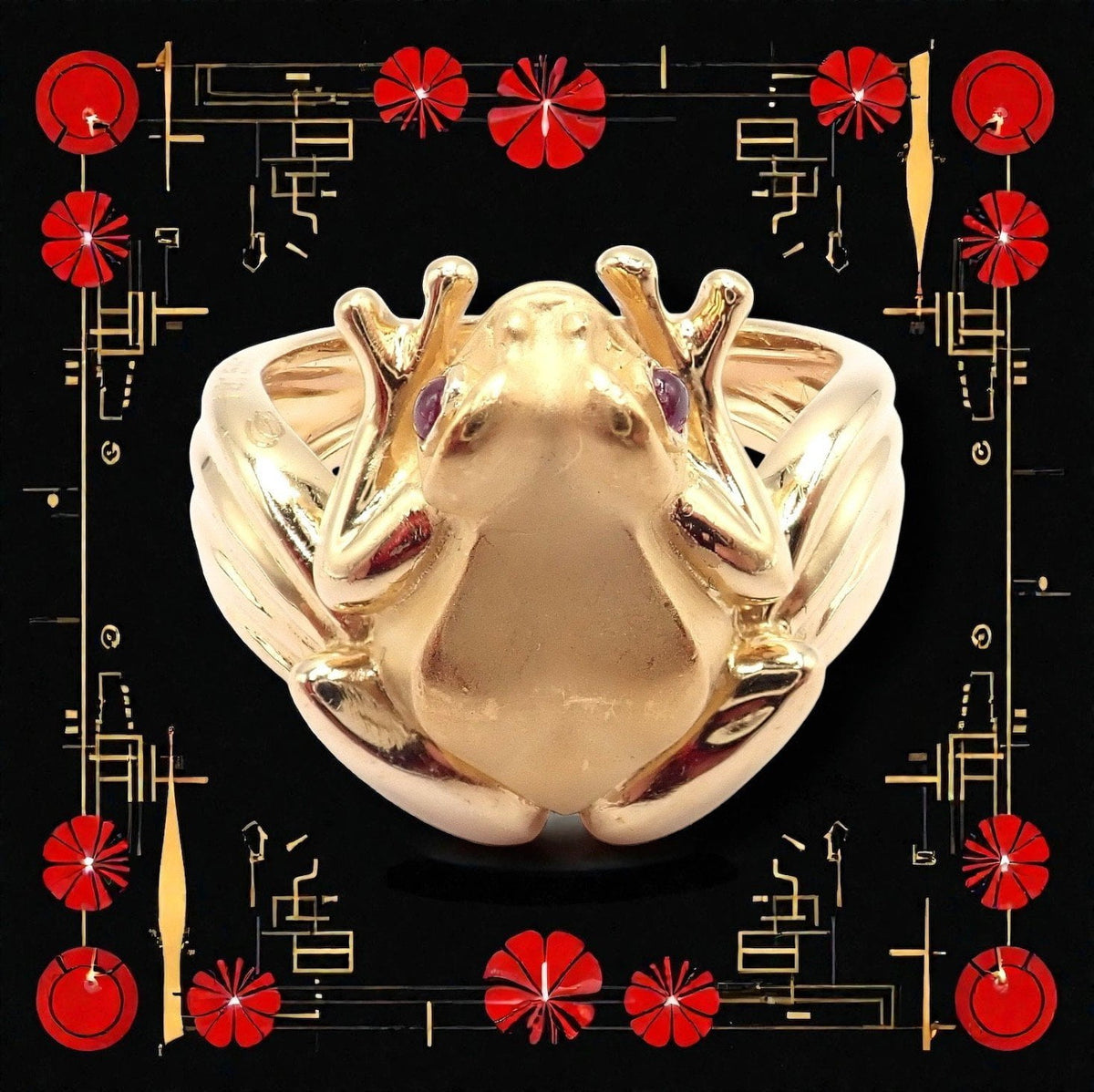 Carrera Y Carrera Jewelry & Watches:Men's Jewelry:Rings Rare! Carrera Y Carrera CyC 18k Yellow Gold Frog Ruby Ring