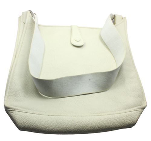 Hermes Clothing, Shoes & Accessories:Women:Women's Bags & Handbags Authentic! Hermes Evelyne Parchment White Clemence Leather GM Handbag Purse