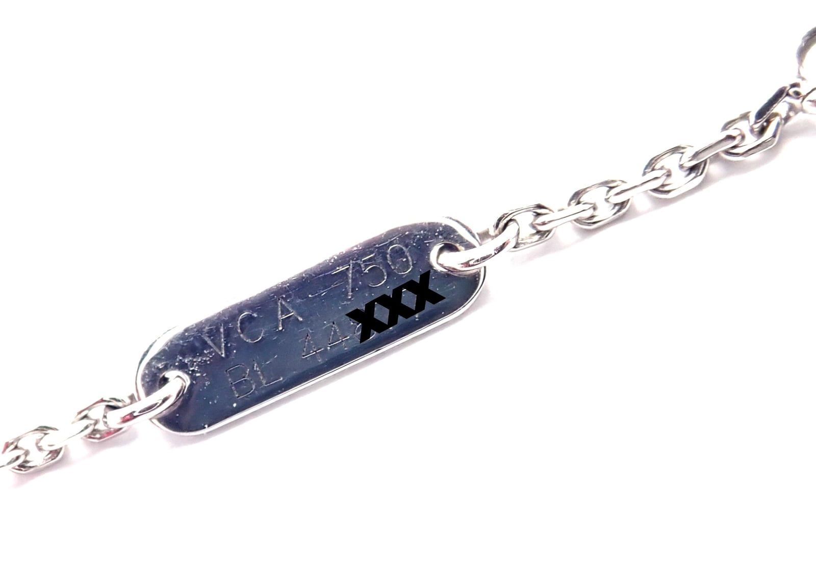 Van Cleef & Arpels Jewelry & Watches:Fine Jewelry:Necklaces & Pendants Authentic! Van Cleef & Arpels Alhambra 18k White Gold Pink Opal Necklace Cert.