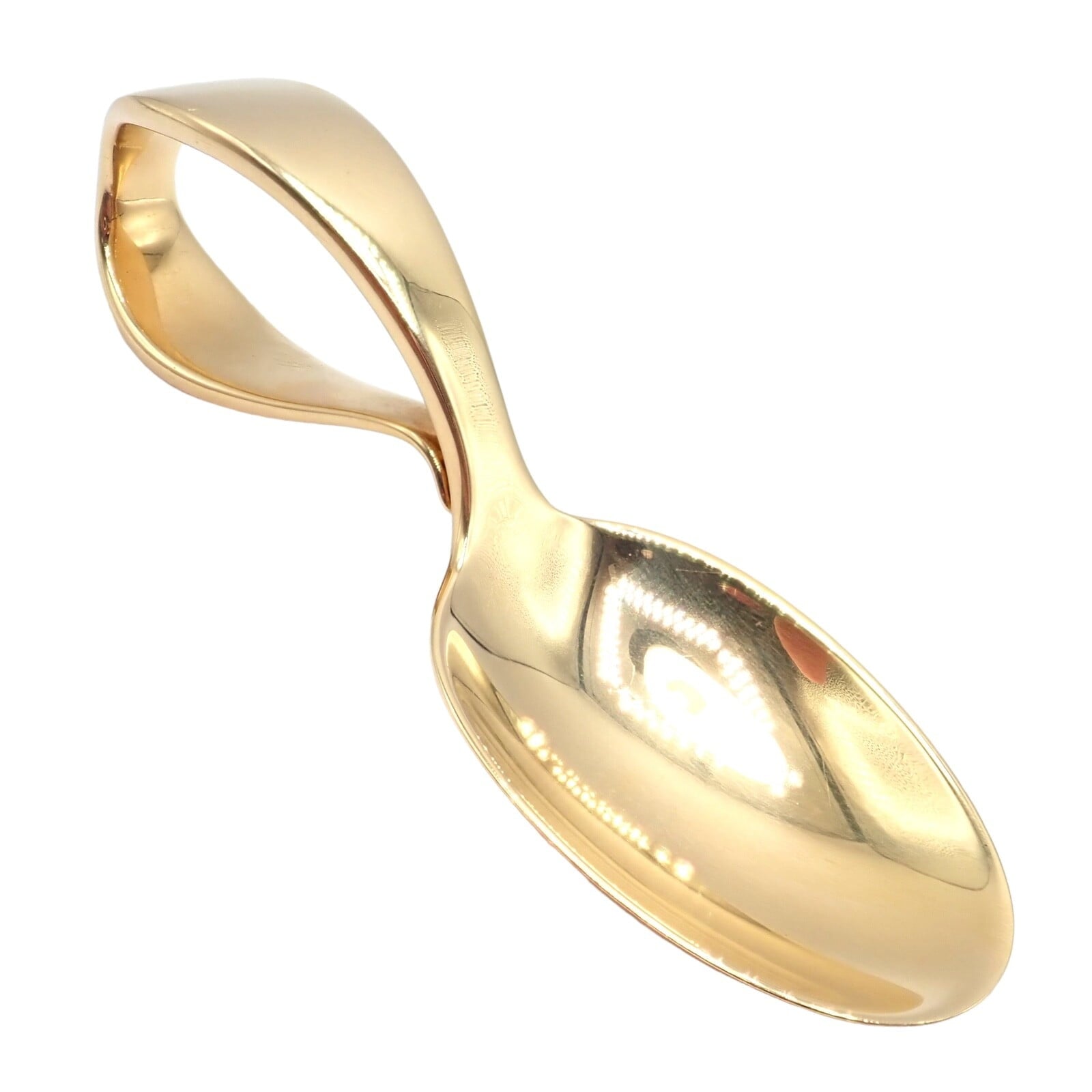 Tiffany & Co. Home & Garden:Kitchen, Dining & Bar:Flatware, Knives & Cutlery:Single Flatware Pieces Authentic! Tiffany & Co Makers 18k Yellow Solid Gold Baby Spoon 52.8 grams