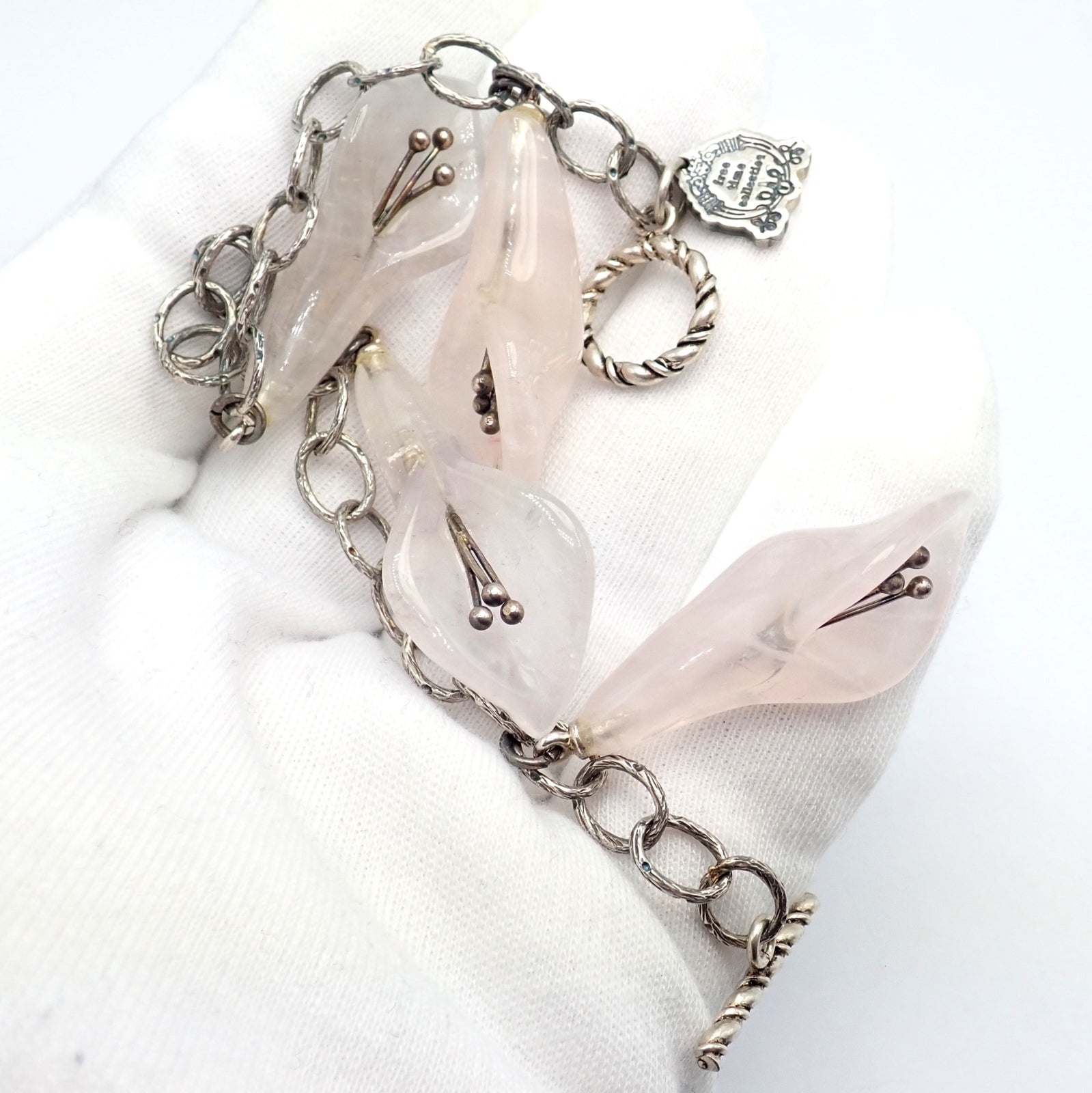 Rare! Vintage Mario Buccellati Silver Quartz Calla Lily Bracelet | Fortrove
