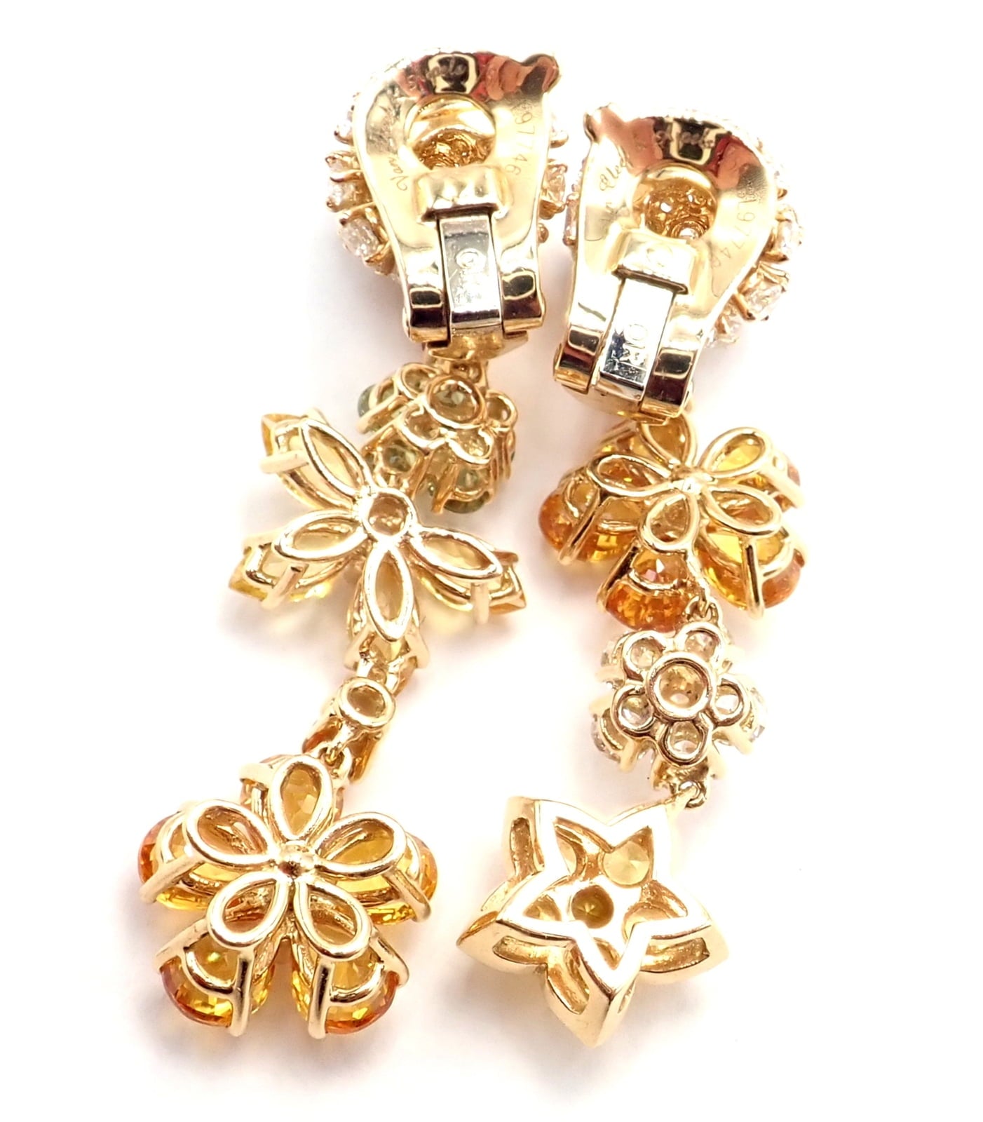 Van Cleef & Arpels Jewelry & Watches:Fine Jewelry:Earrings Authentic! Van Cleef & Arpels Folie des Pres 18k Gold Diamond Sapphire Earrings