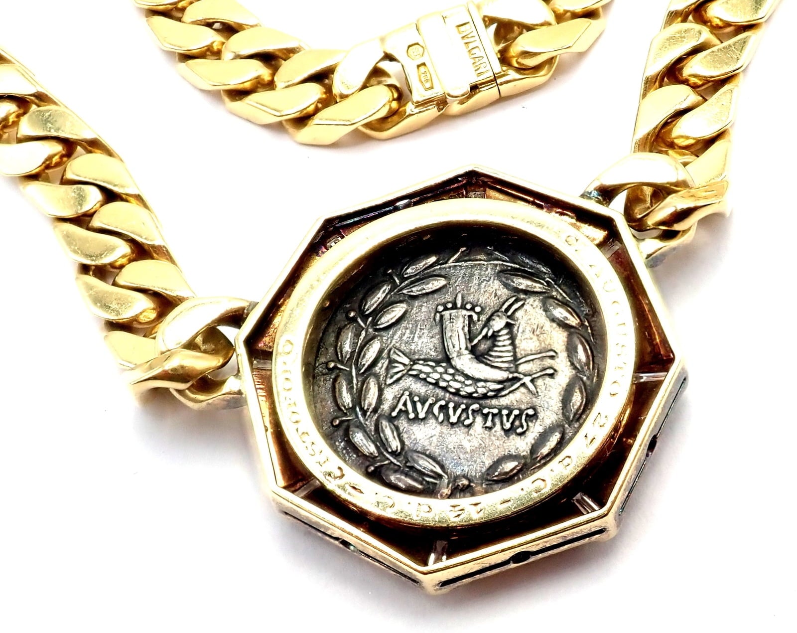 Bvlgari Jewelry & Watches:Fine Jewelry:Necklaces & Pendants Rare! Bvlgari Bulgari 18k Yellow Gold Diamond Monete Antique Coin Link Necklace