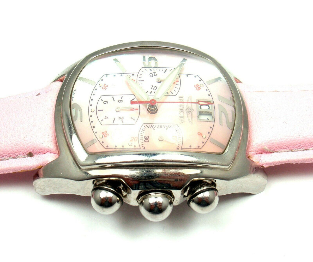 Invicta Jewelry & Watches:Watches, Parts & Accessories:Watches:Wristwatches Rare! Invicta Large Dragon Lupah Pink Mother of Pearl Quartz Mens Watch 2467