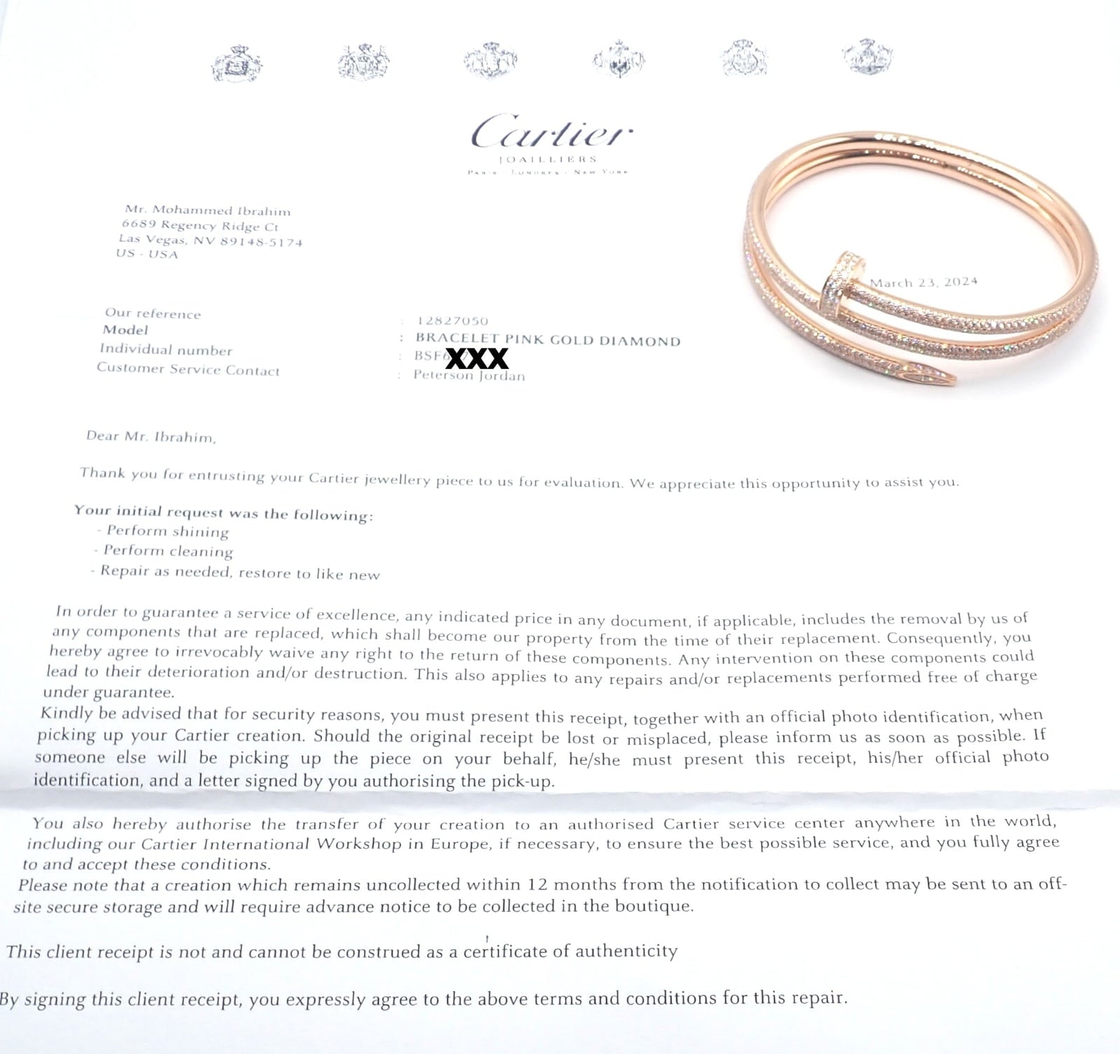 Cartier Jewelry & Watches:Fine Jewelry:Bracelets & Charms Cartier Juste un Clou Nail 18k Rose Gold Diamond Bangle Bracelet Size 16 Paper