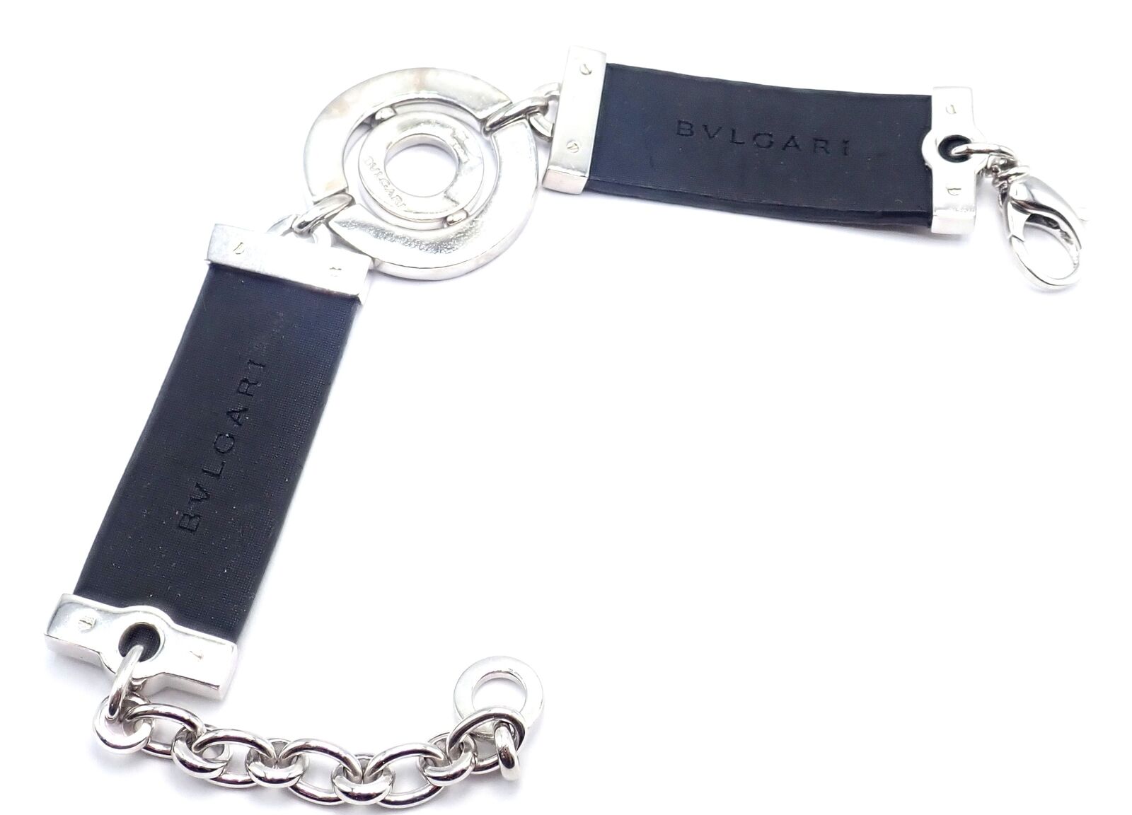 Authentic! Bvlgari Bulgari Astrale 18k White Gold Diamond Shagreen Bracelet | Fortrove