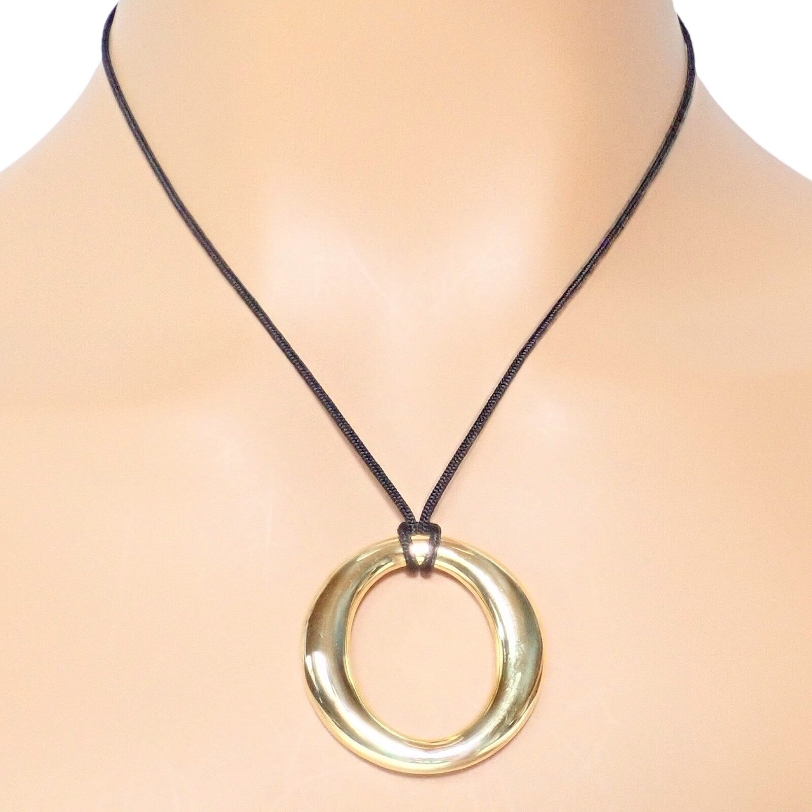 Tiffany & Co. Jewelry & Watches:Fine Jewelry:Necklaces & Pendants Tiffany & Co 18k Yellow Gold Elsa Peretti Medium 35mm Sevillana Necklace