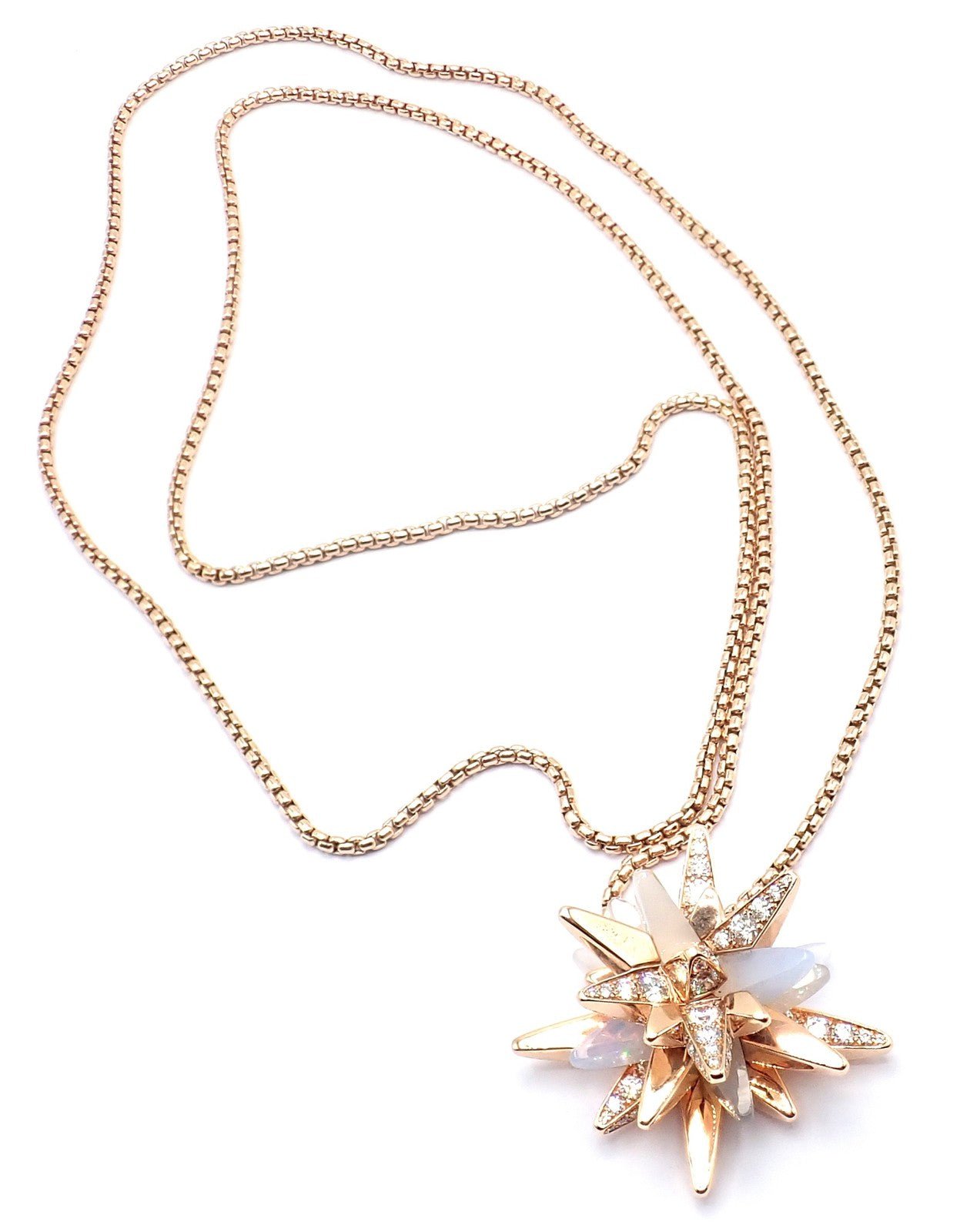 Cartier Jewelry & Watches:Fine Jewelry:Necklaces & Pendants Cartier 18k Rose Gold Lim Edition Diamond MOP Meterore Fractal Pedant Necklace