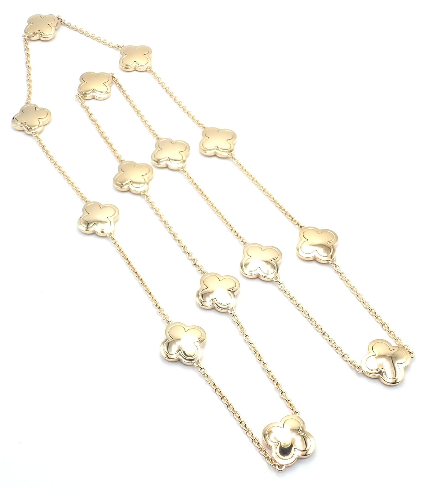 Van Cleef & Arpels Jewelry & Watches:Fine Jewelry:Necklaces & Pendants Authentic Van Cleef & Arpels 18k Yellow Gold Diamond Pure Alhambra Long Necklace