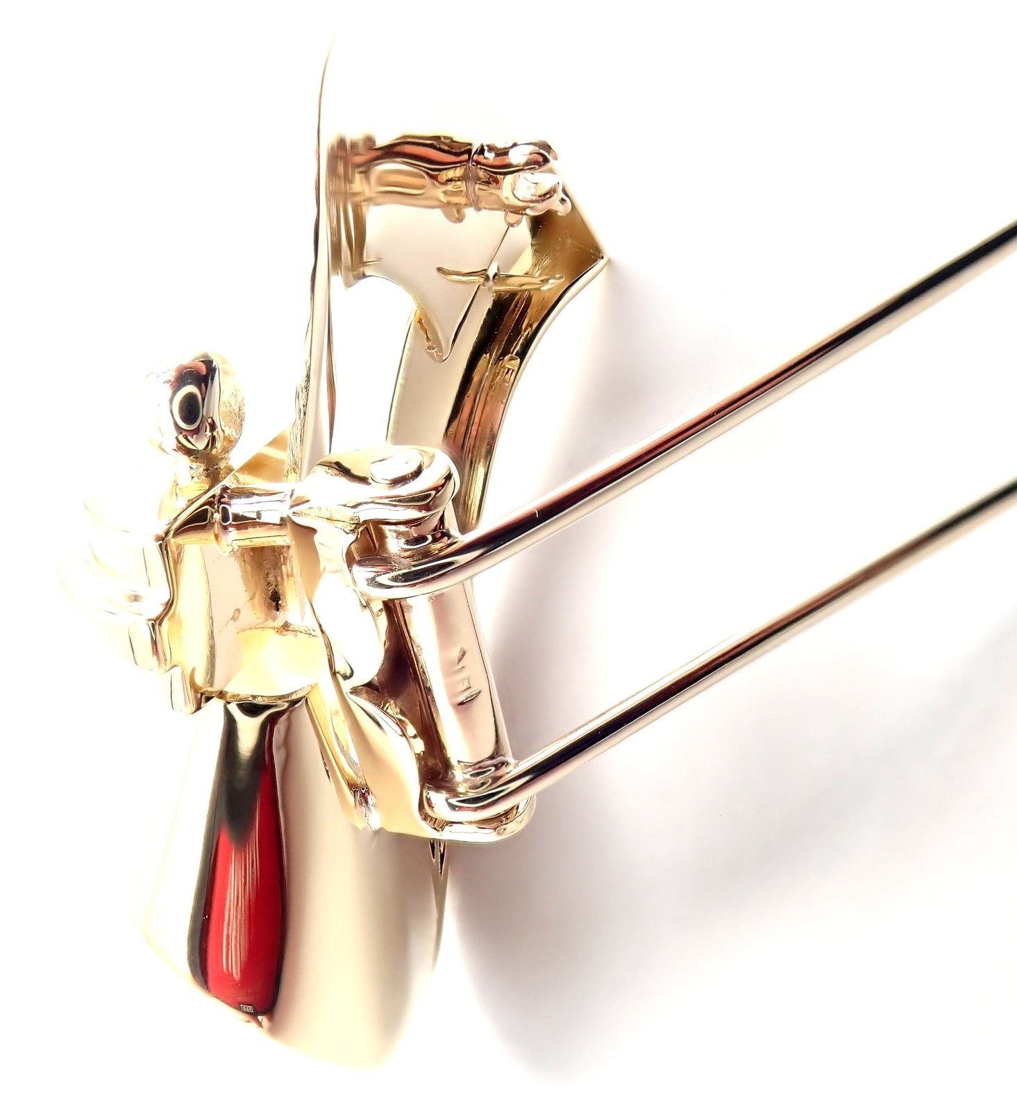 Vintage! Authentic Cartier 14k Yellow Gold Art Deco Brooch Pin | Fortrove