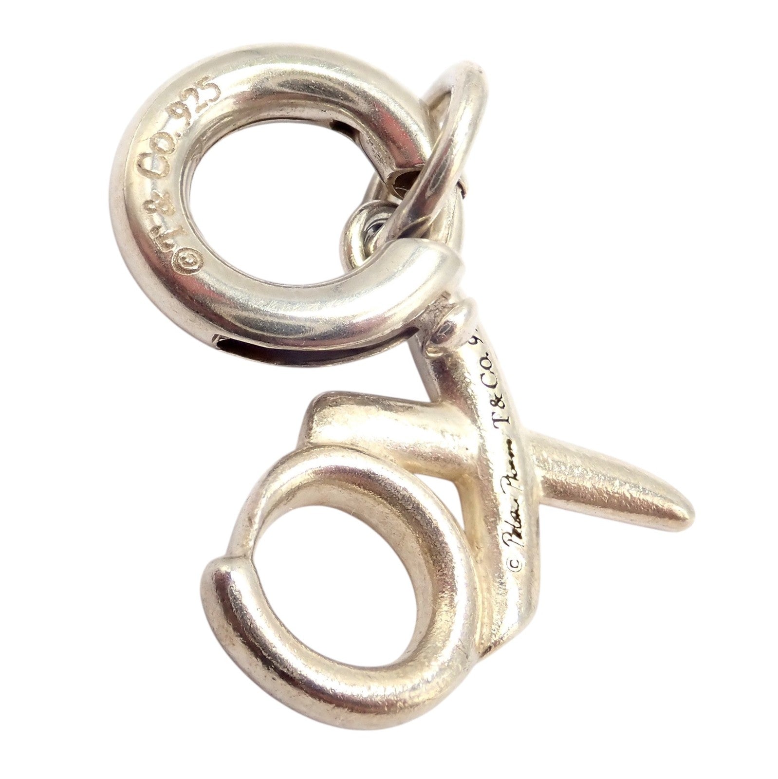 Rare! Tiffany & Co. Silver Paloma Picasso XO Charm Pendant + Spring Ring Clasp | Fortrove