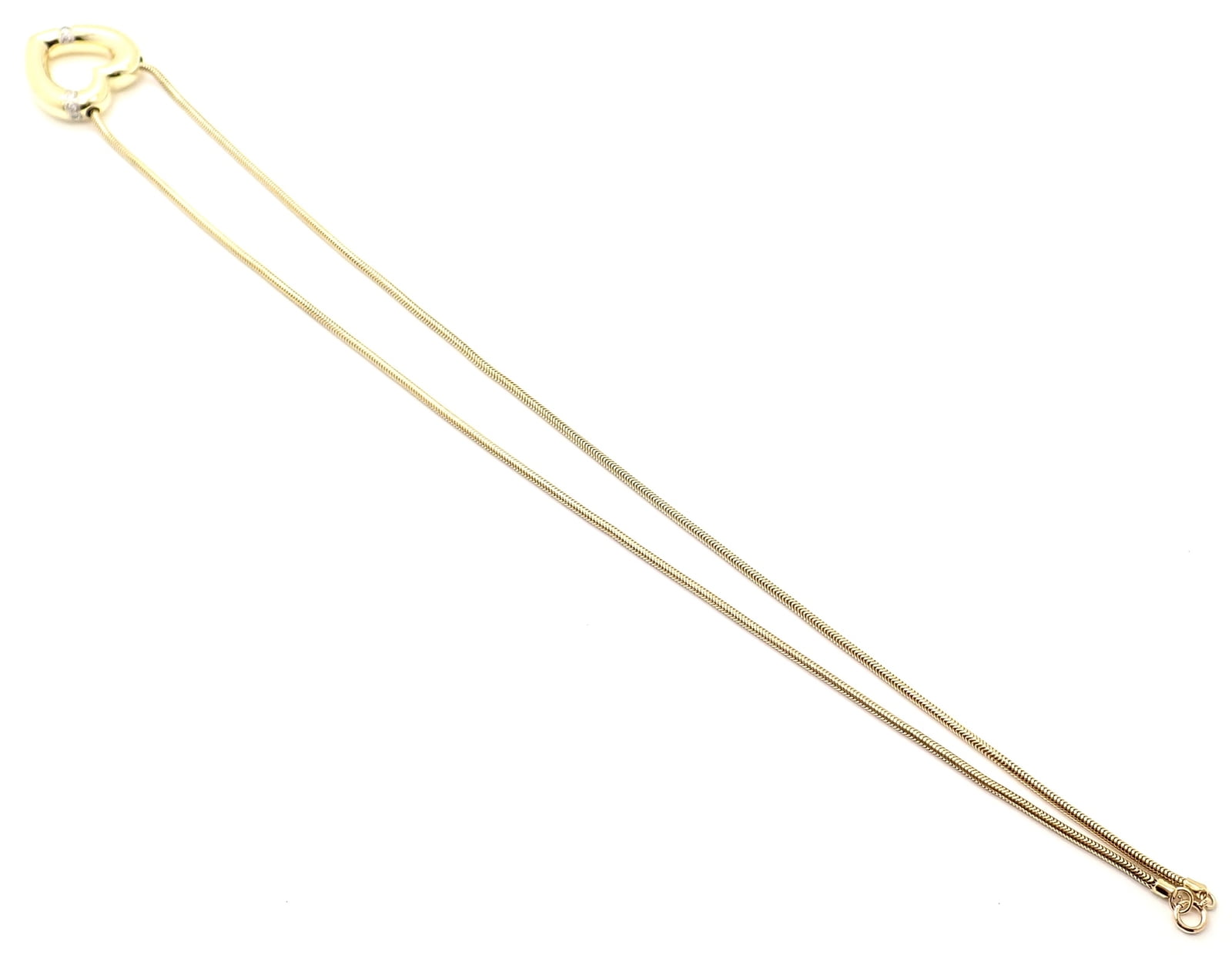 Tiffany & Co. Jewelry & Watches:Fine Jewelry:Necklaces & Pendants Authentic! Tiffany & Co Picasso 18k Yellow Gold Diamond Heart Pendant Necklace
