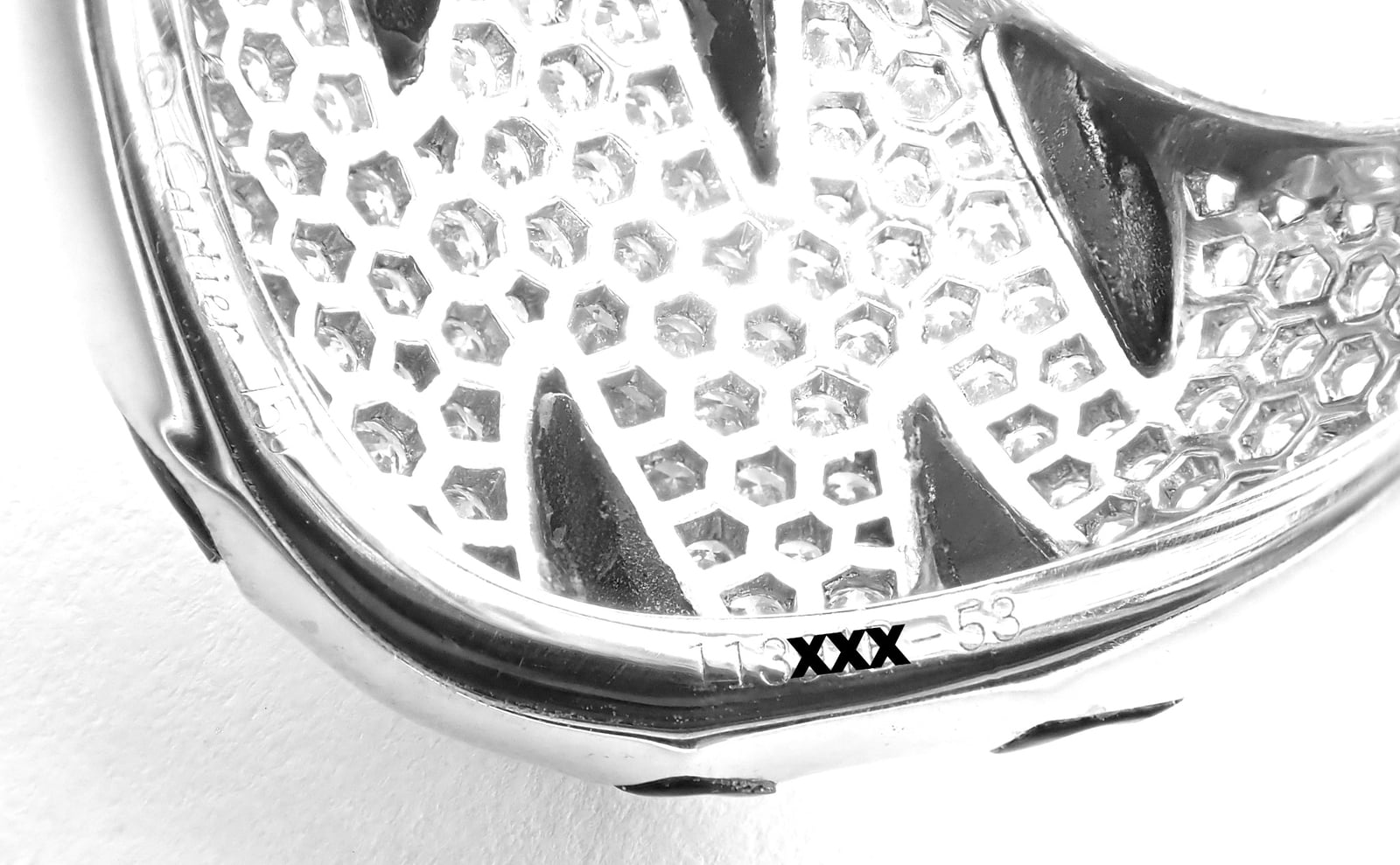 Cartier Jewelry & Watches:Fine Jewelry:Rings Authentic Cartier Panther Panthere Claw 18k White Gold Diamond Onyx Ring Size 53